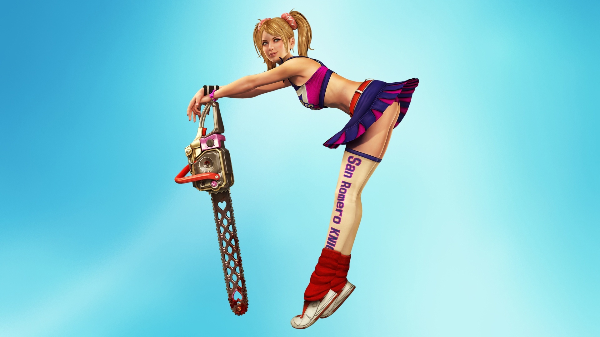 Wallpaper girl, chainsaw, Lollipop Chainsaw, Juliet Starling for mobile and desktop, section игры, resolution 1920x1080