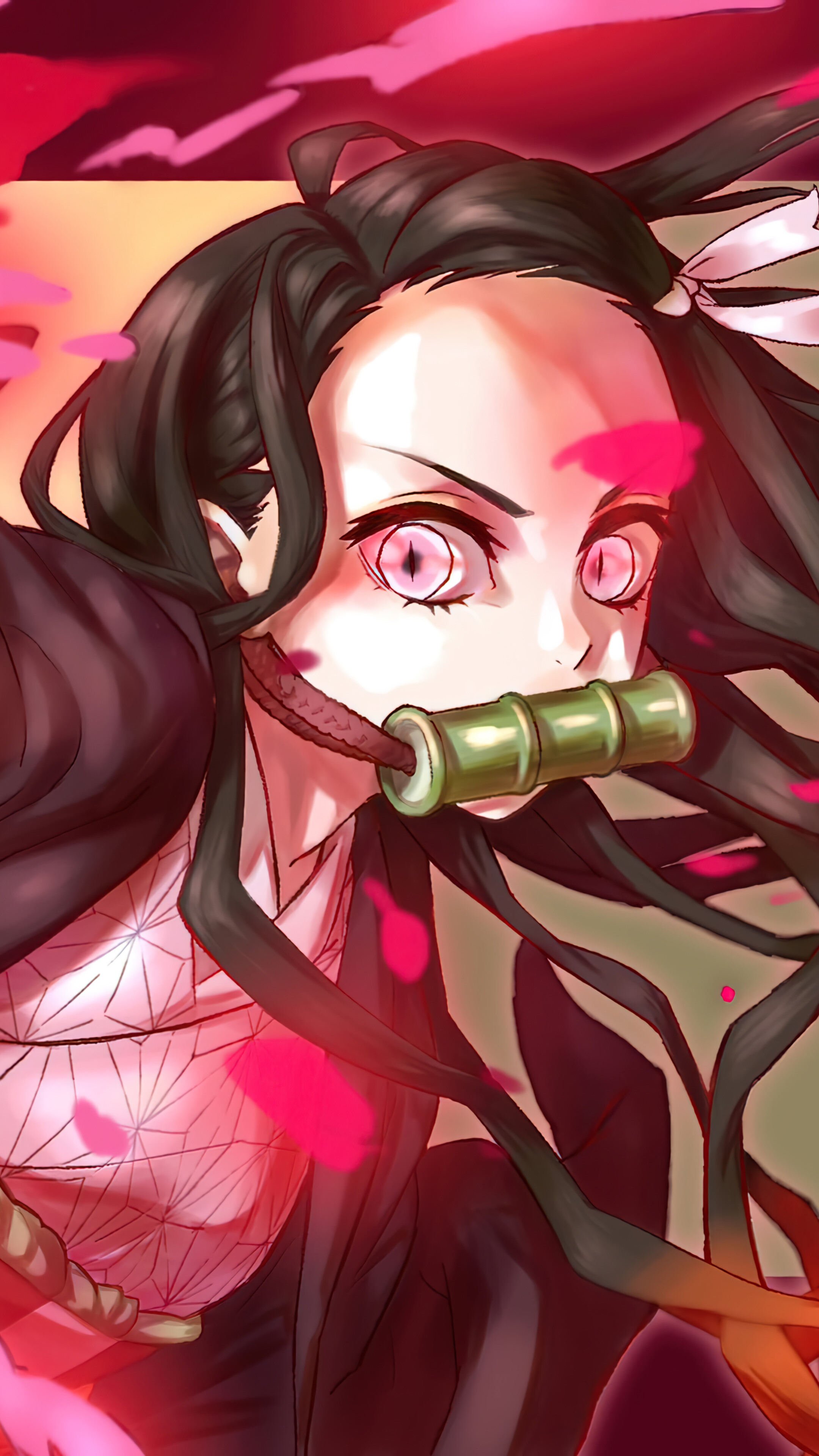 Demon Slayer Nezuko Wallpaper iPhone Phone 4K f