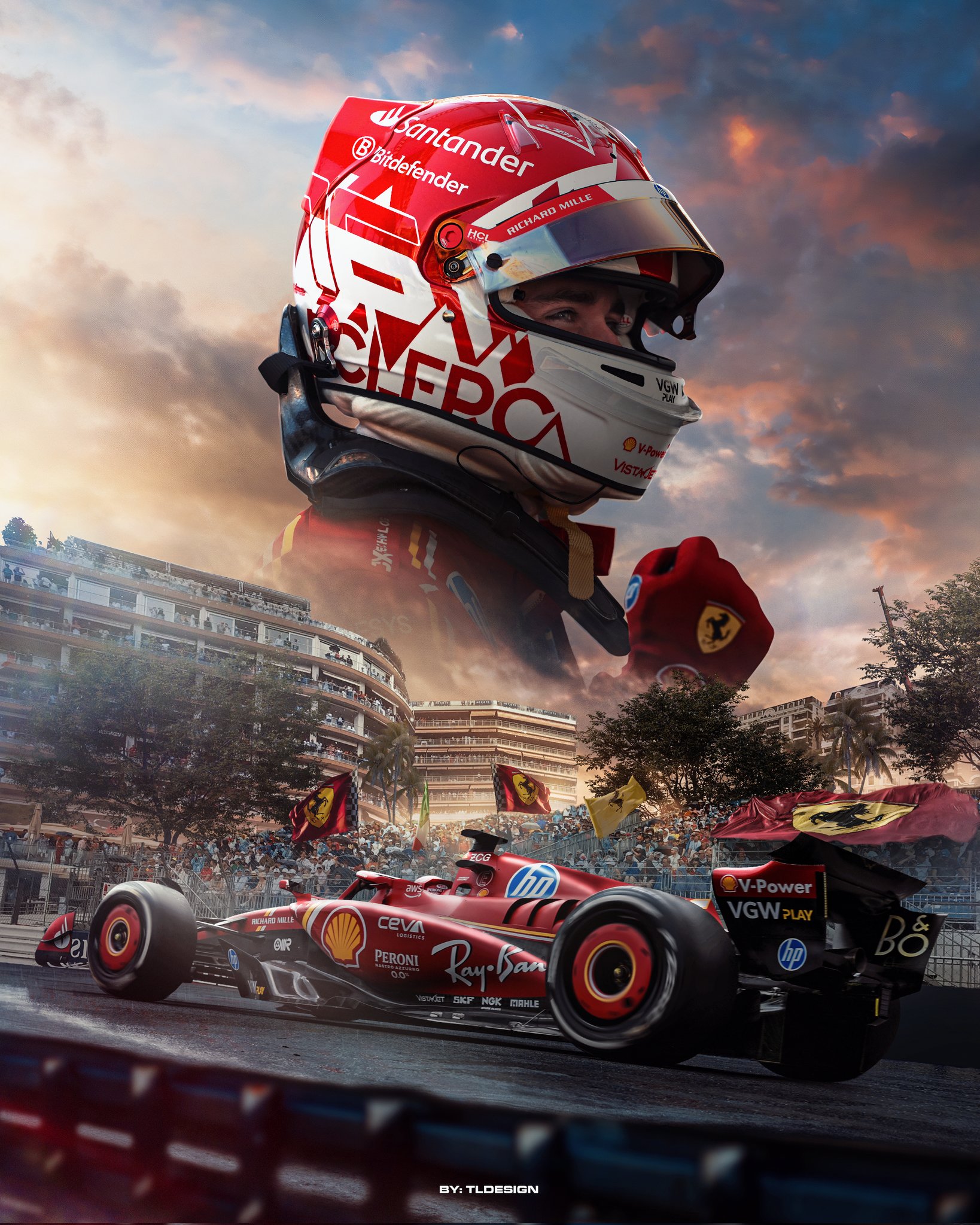 Tl Design Leclerc #MonacoGP winner poster