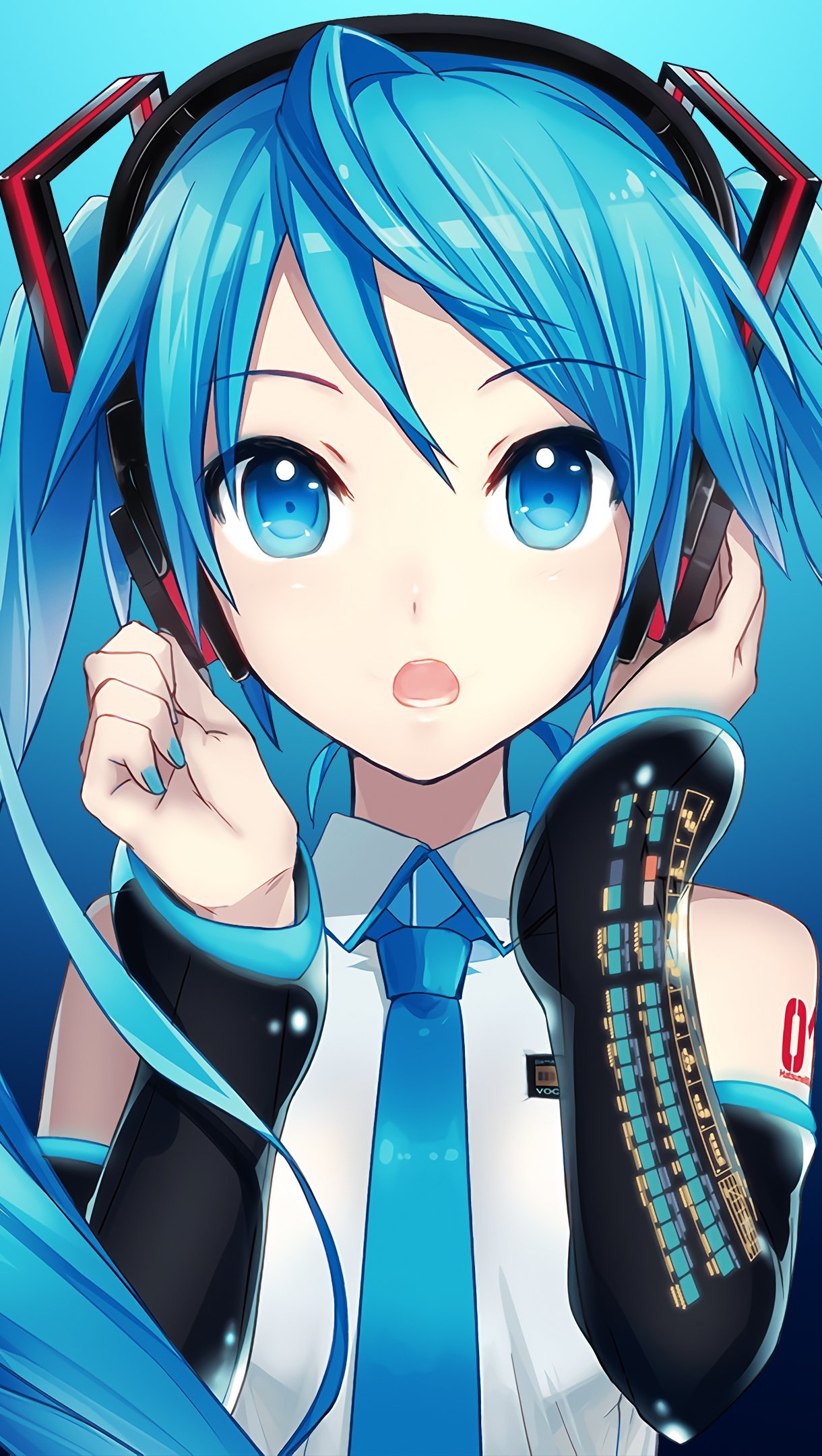 Hatsune Miku Anime Girl Vocaloid Wallpaper 4k for iPhone and Mobile Phone