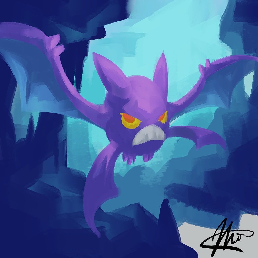 picklesonmayo - Such a majestically cool Pokemon evolved from something so. annoying. #art #digitalart #pokemon #pokemonfanart # crobat #johto
