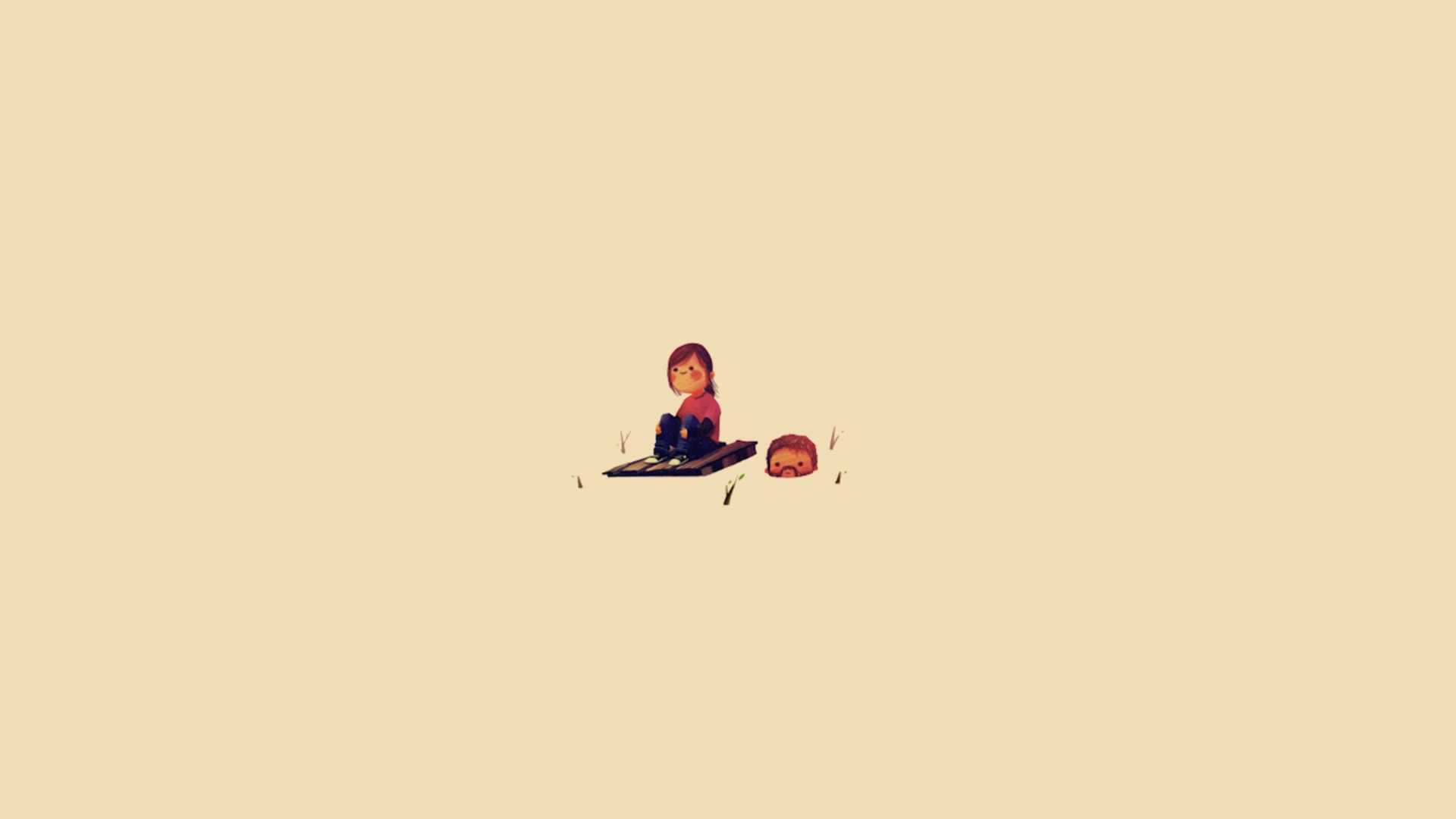Wallpaper minimalism, games, The Last Of Us for mobile and desktop, section игры, resolution 1920x1080