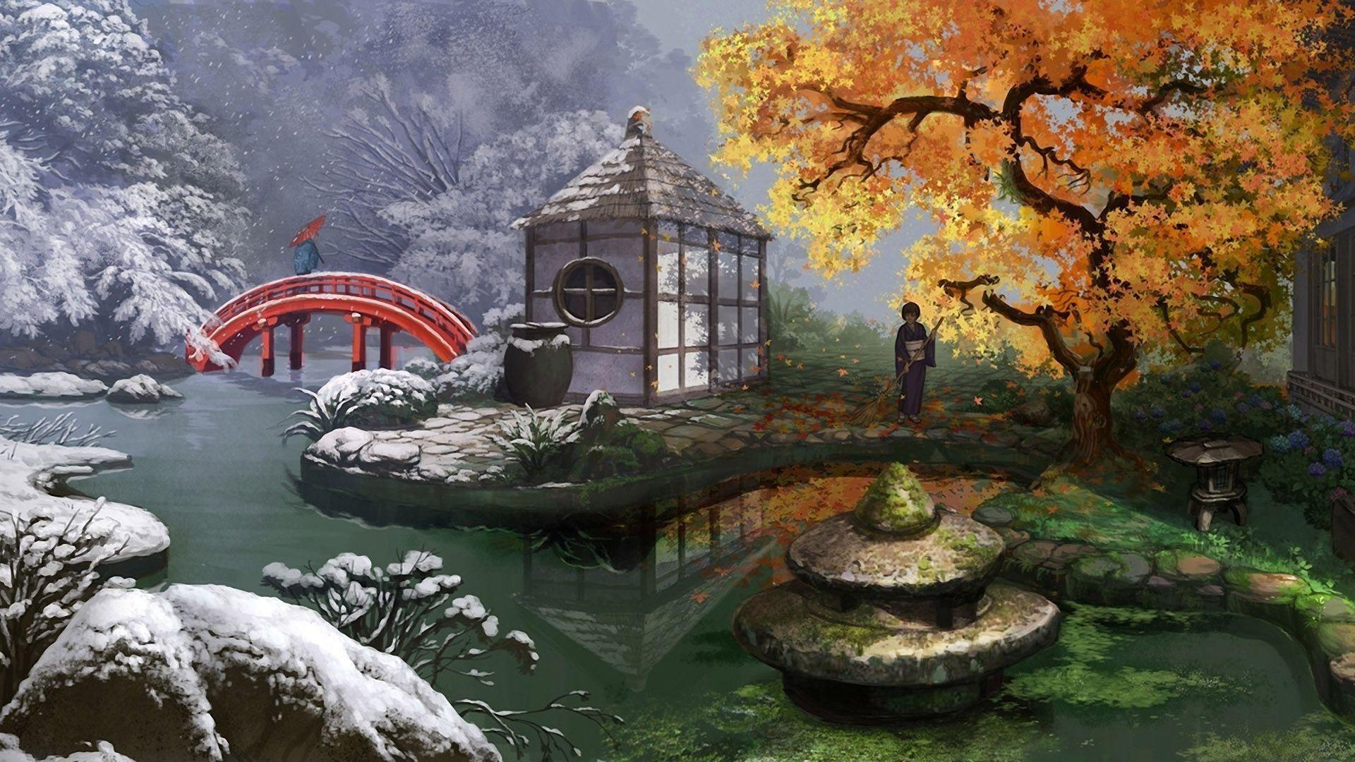 Japanese Garden Wallpaper [Free Background Image]