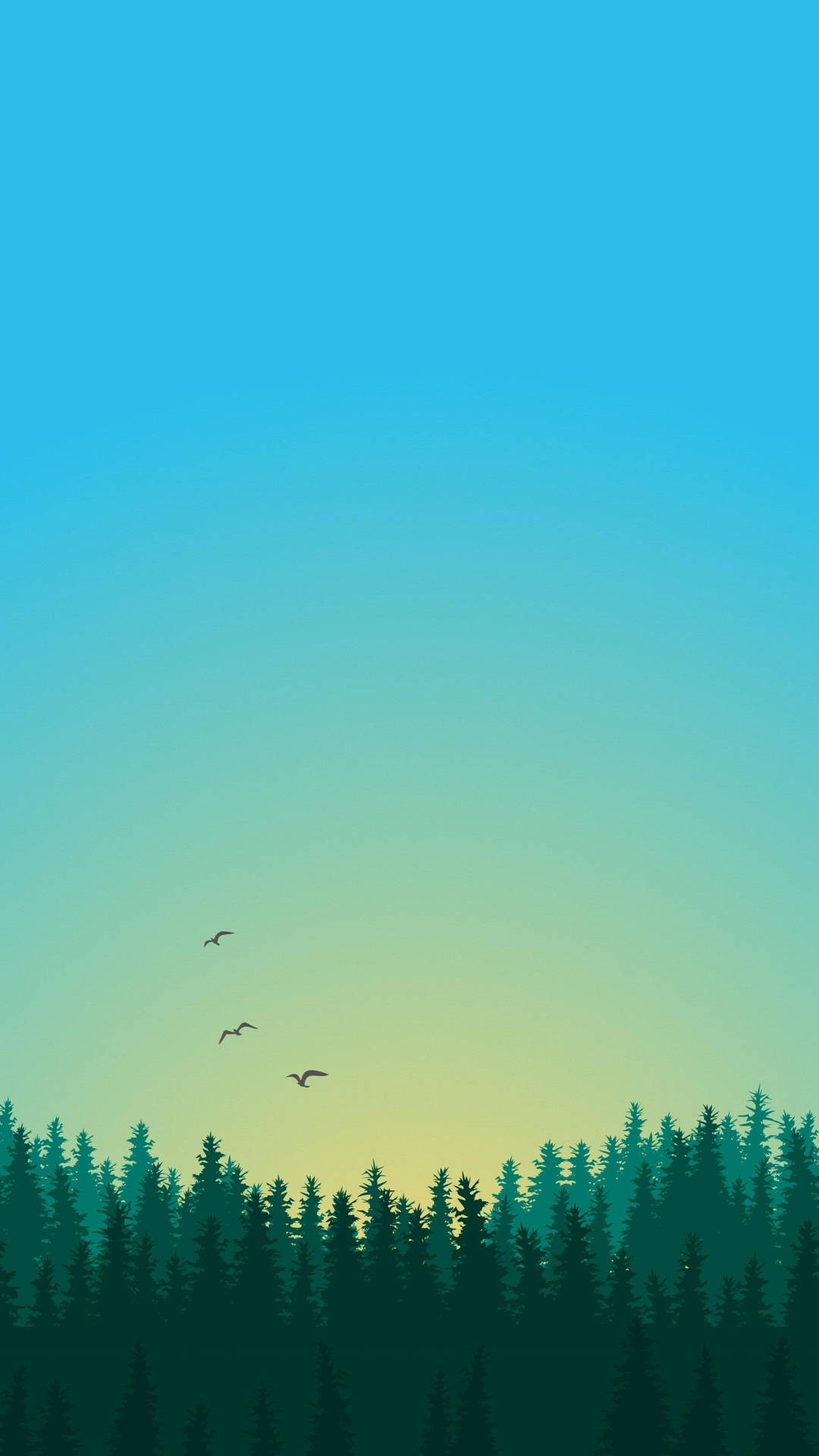 Download Pine Tree Forest Minimalist Android Wallpaper