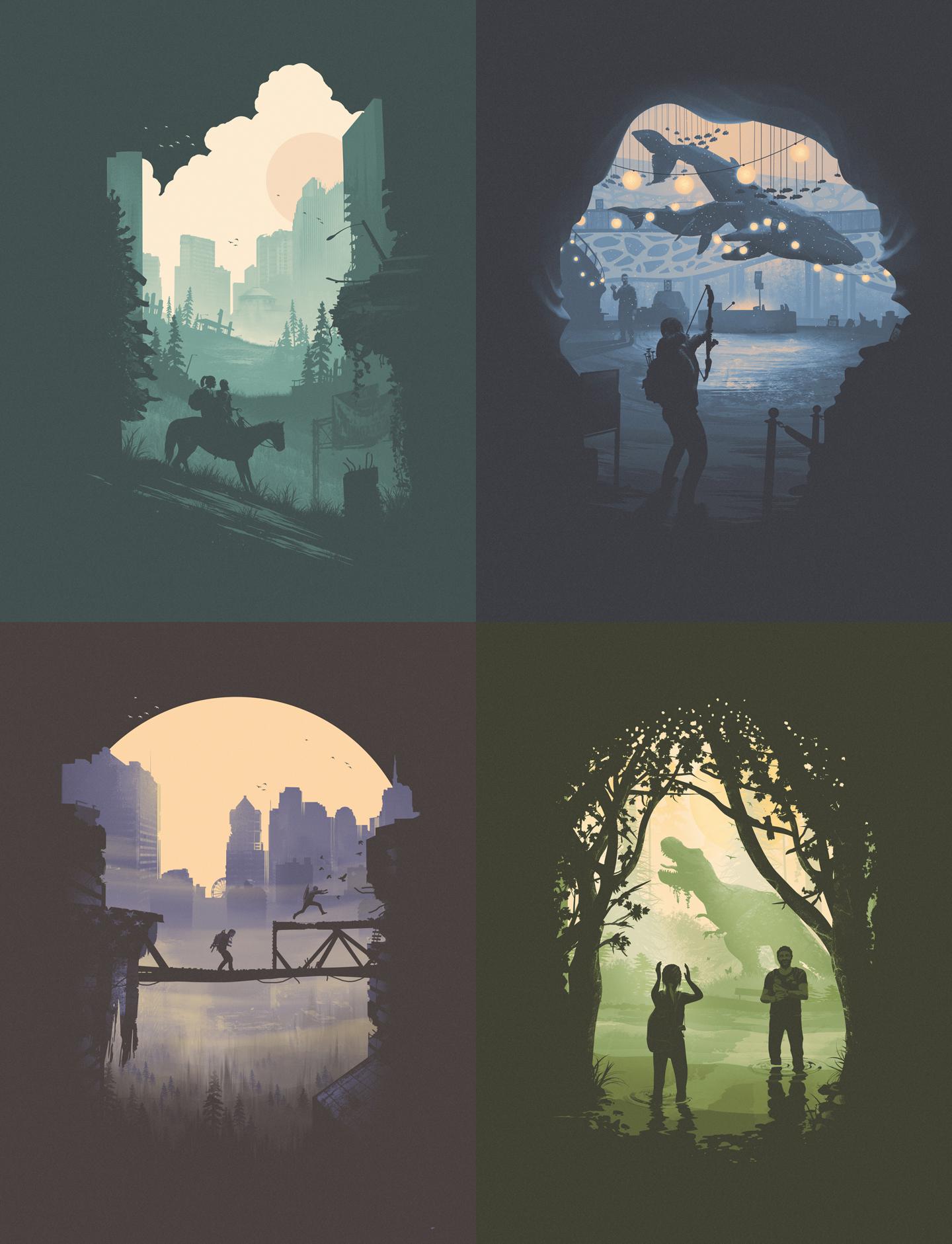 Hey I made another poster series for TLOU2. I really wanted to push the silhouette style while staying true to the original series I did back in 2013. Hope you guys like