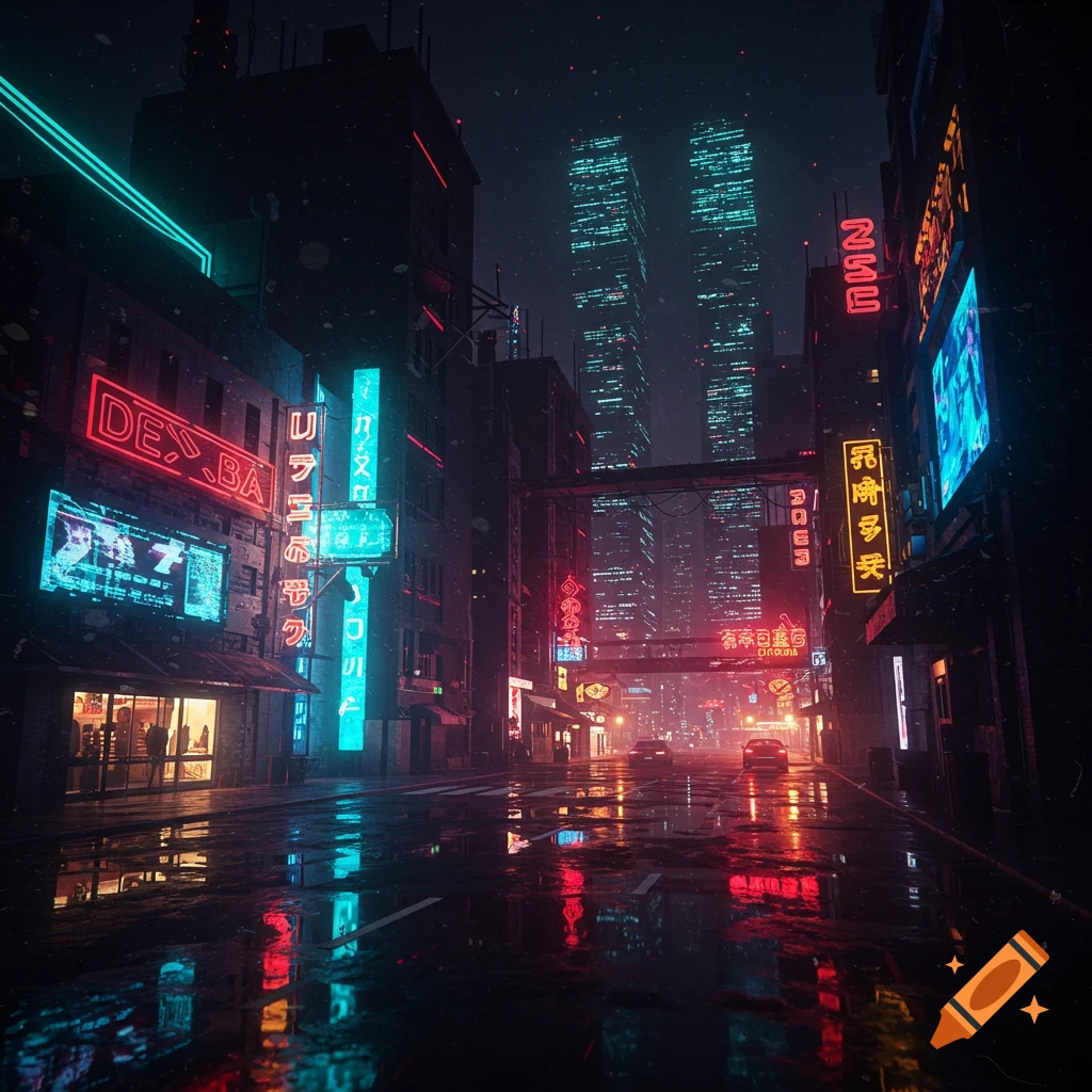 Pixel Art Tokyo City Night, Extremely Detailed, Neon, Blue Grey Red Light Red and More Typical Neon Colours 4k Wallpaper Size created on Craiyon