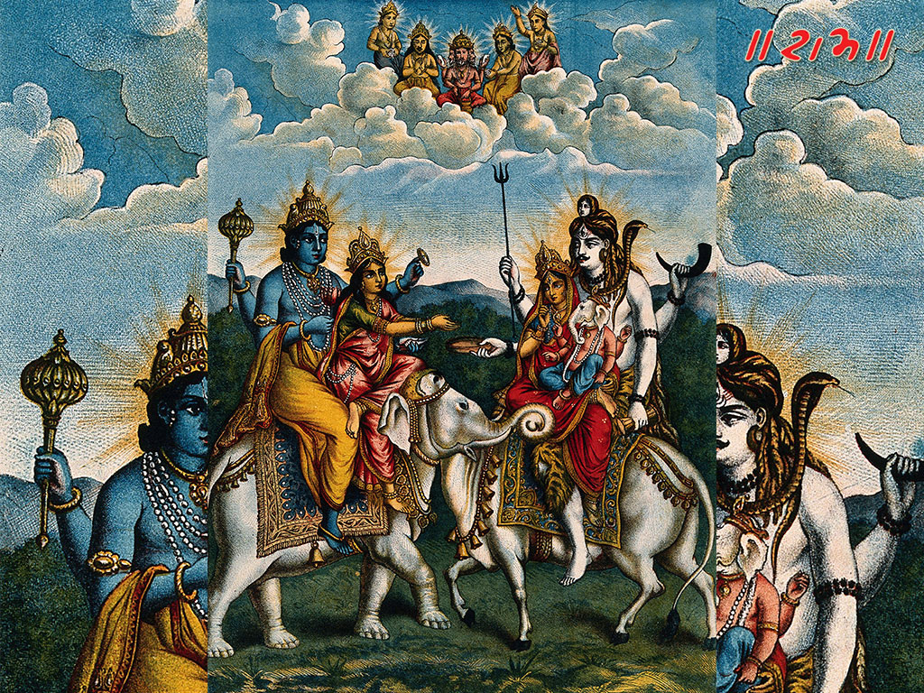 Vishnu Laxmi Shiva Parvati. Consort Image and Wallpaper Vishnu Wallpaper