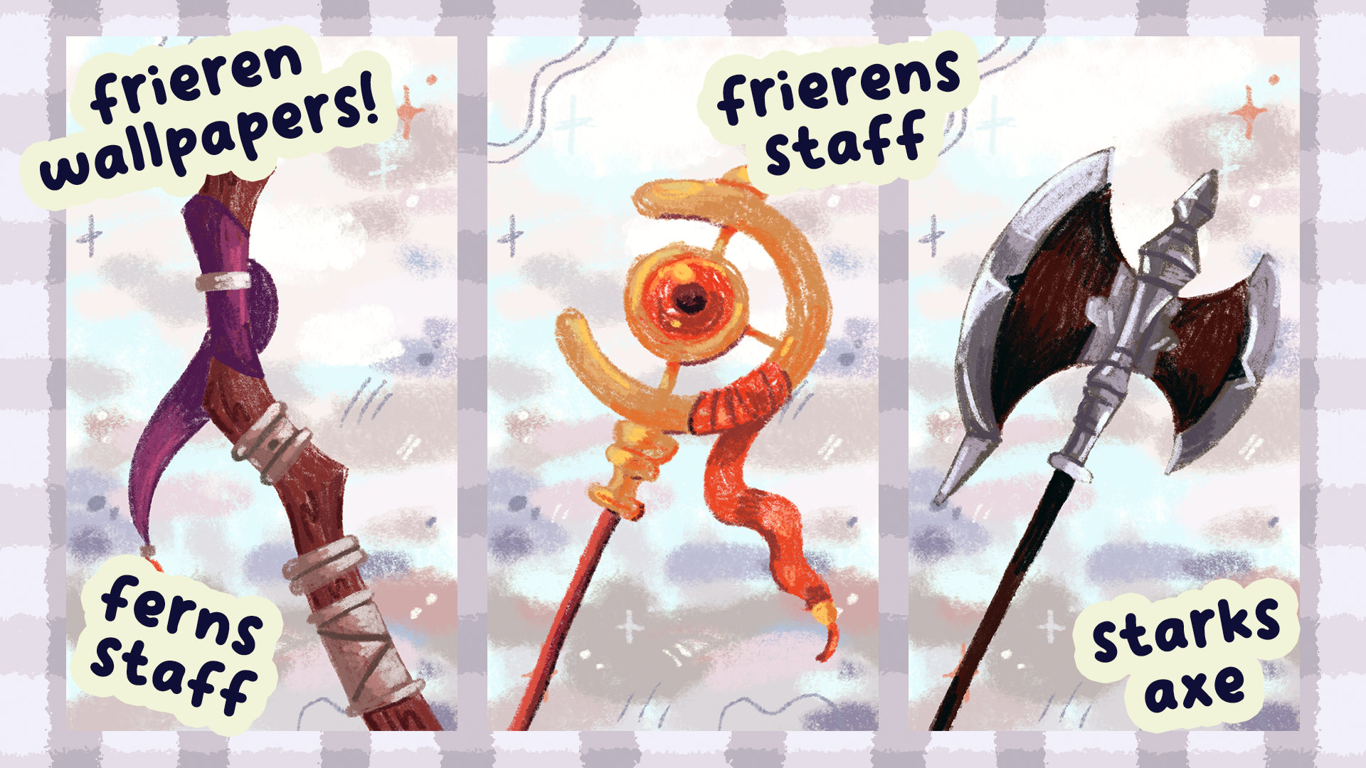 Frieren Phone Background & Wallpaper Set. Mobile Phone High Res