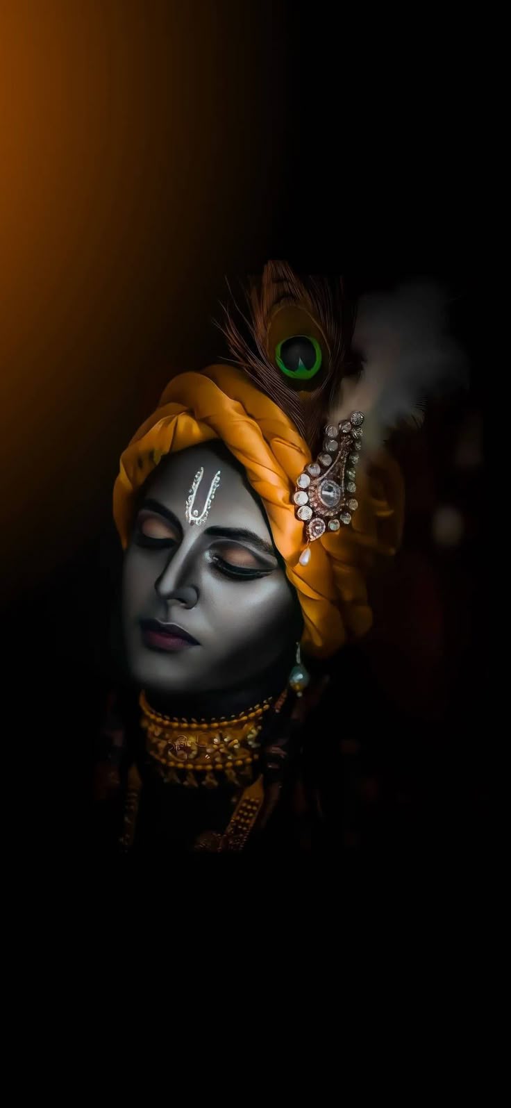 Download Krishna iPhone Yellow Pagdi Wallpaper