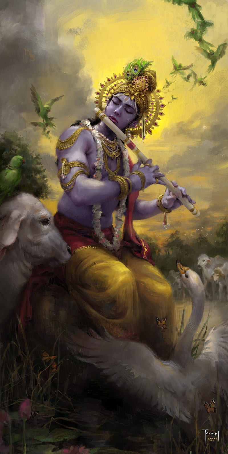 Lord Krishna 4K Wallpaper, HD Lord Krishna 4K Background on WallpaperBat