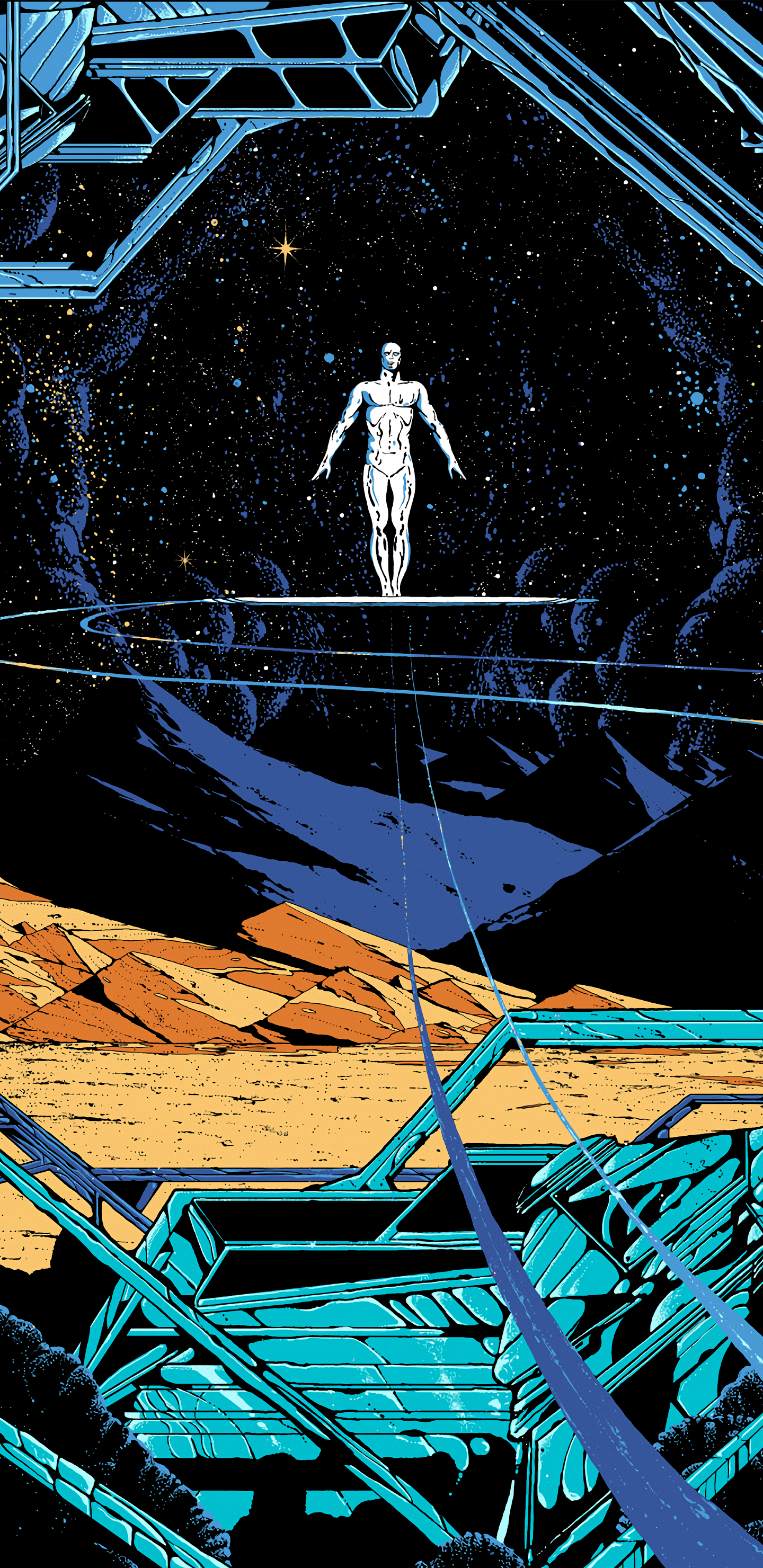 Wallpaper Kilian Eng Silver Surfer, Silver Surfer, Poster, Grey Matter Art, Art, Background Free Image
