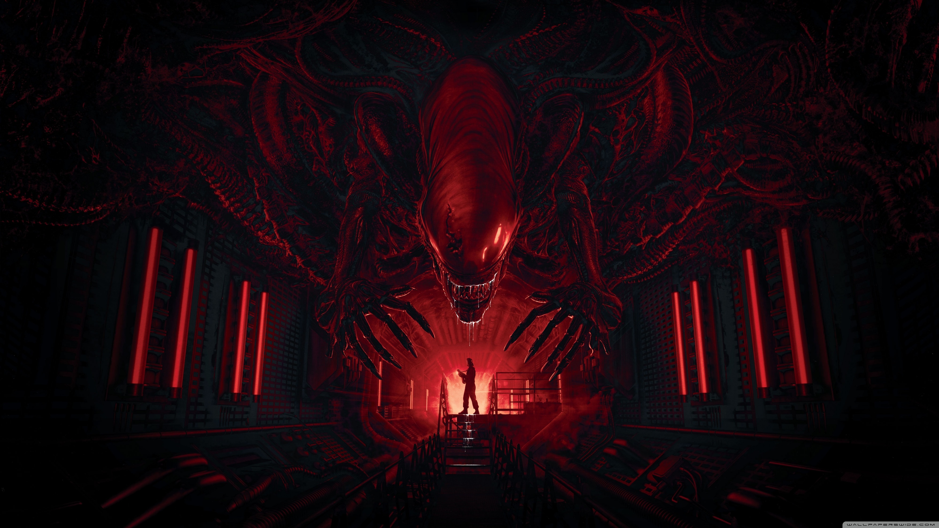 Alien Romulus Science Fiction Movie 4K UHD Wallpaper for UltraHD Desktop and TV, Dual Monitor, Smartphone and Tablet Devices