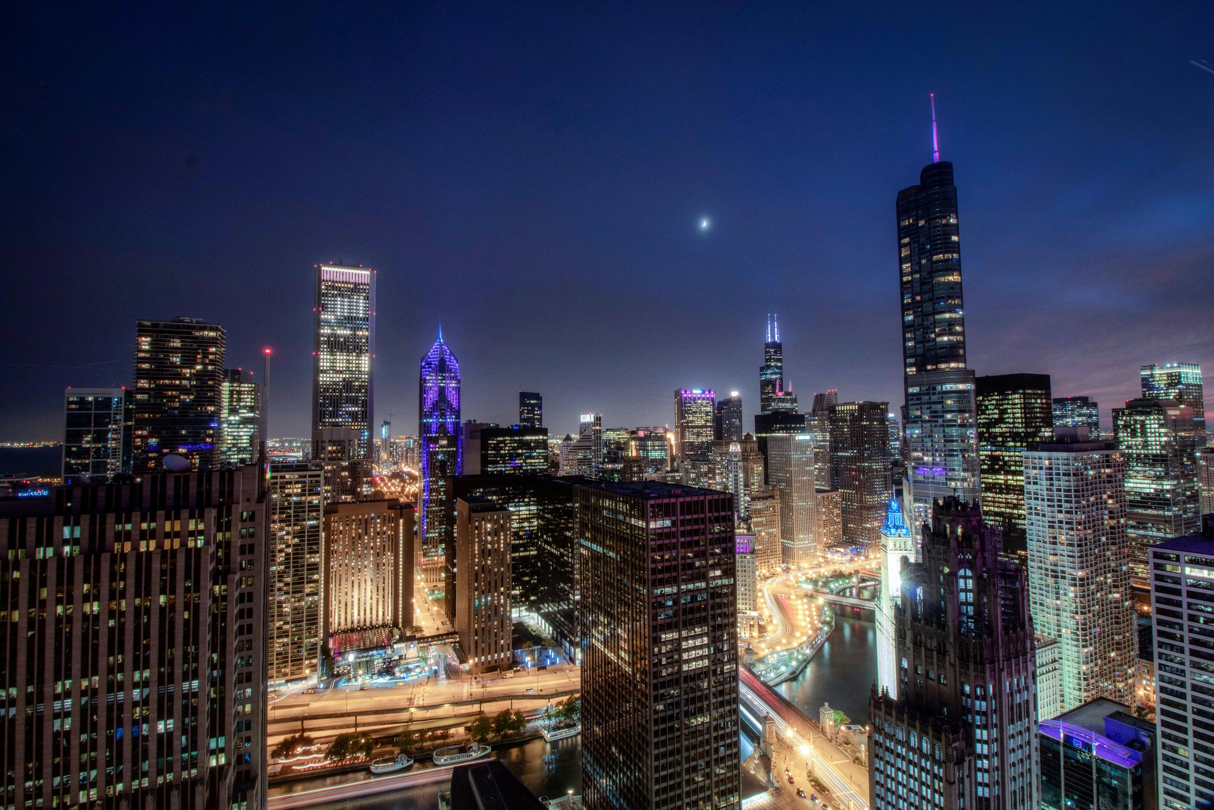 Chicago Night Photo, Download The BEST Free Chicago Night & HD Image