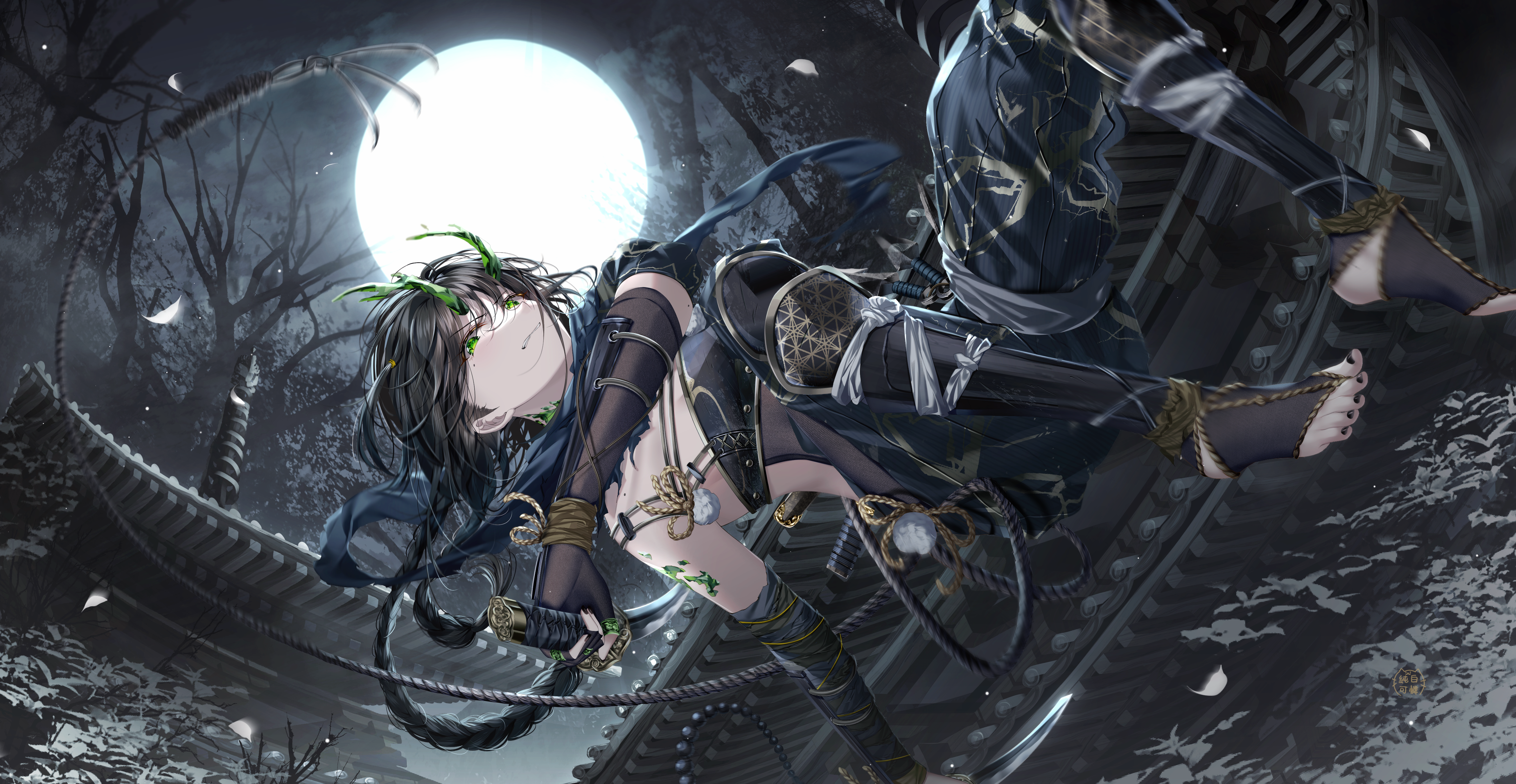 Download Ninja Anime Girl Anime Girl 4k Ultra HD Wallpaper by 純白可憐