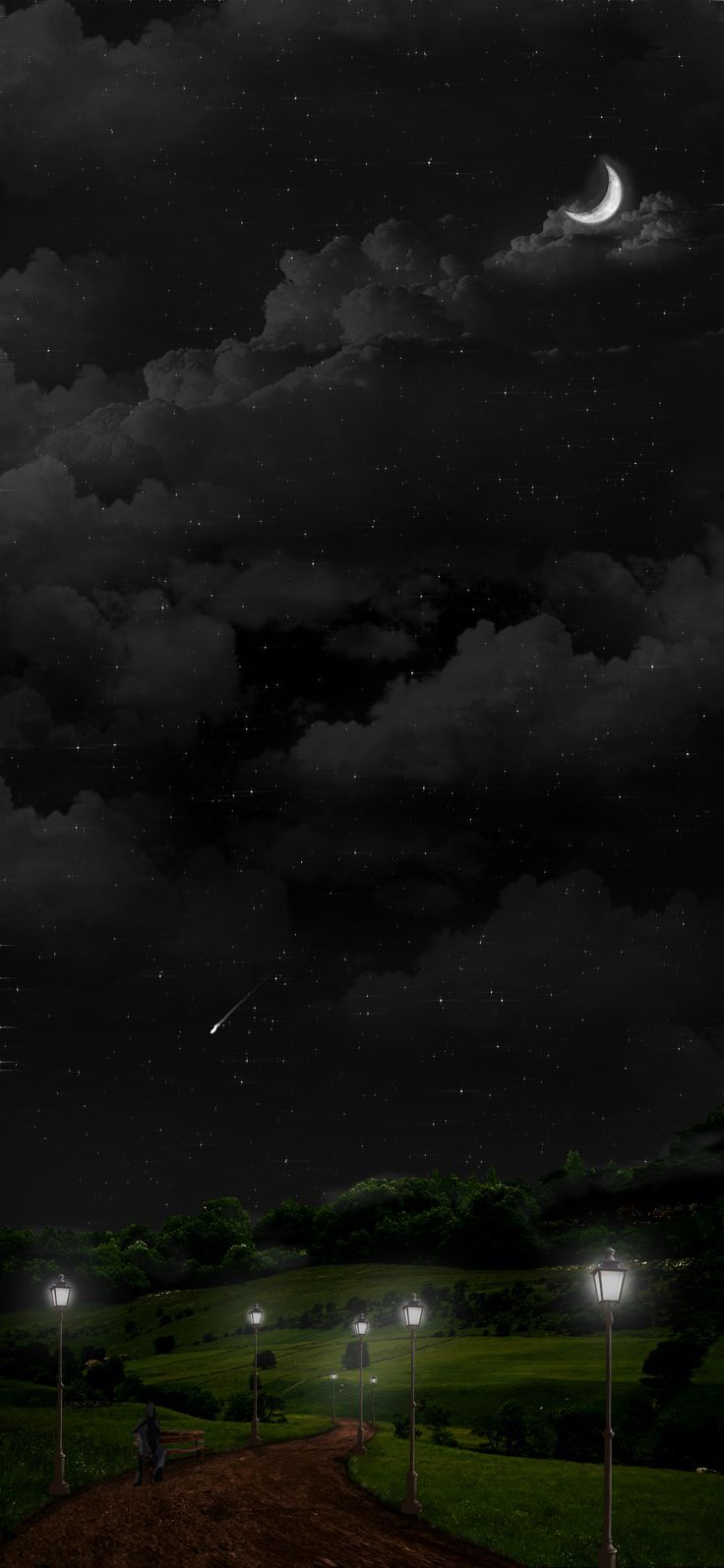 Eerie night. Dark background wallpaper, Dark phone wallpaper, Dark landscape