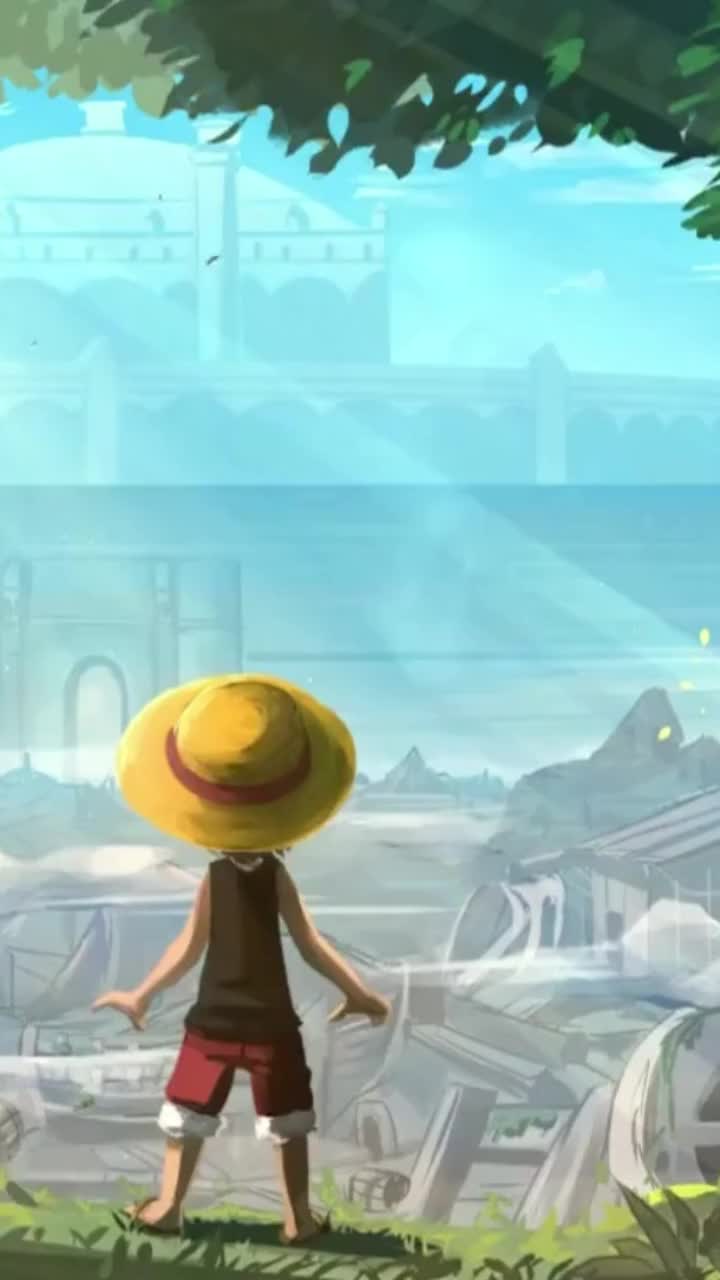 Luffy Kid in Gray Terminal Mobile Live Wallpaper