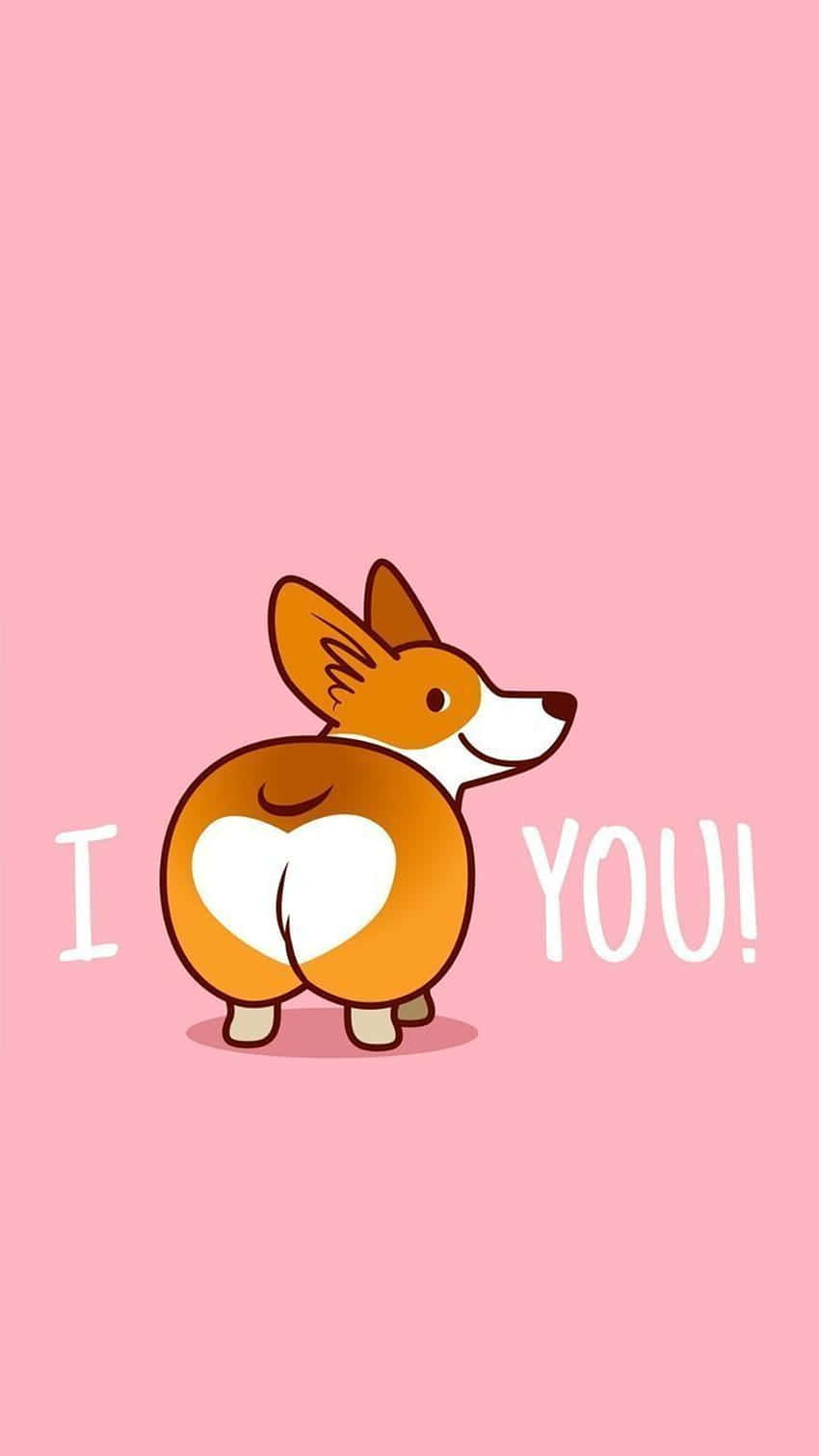 Download Cute Welsh Corgi Cartoon Wallpaper