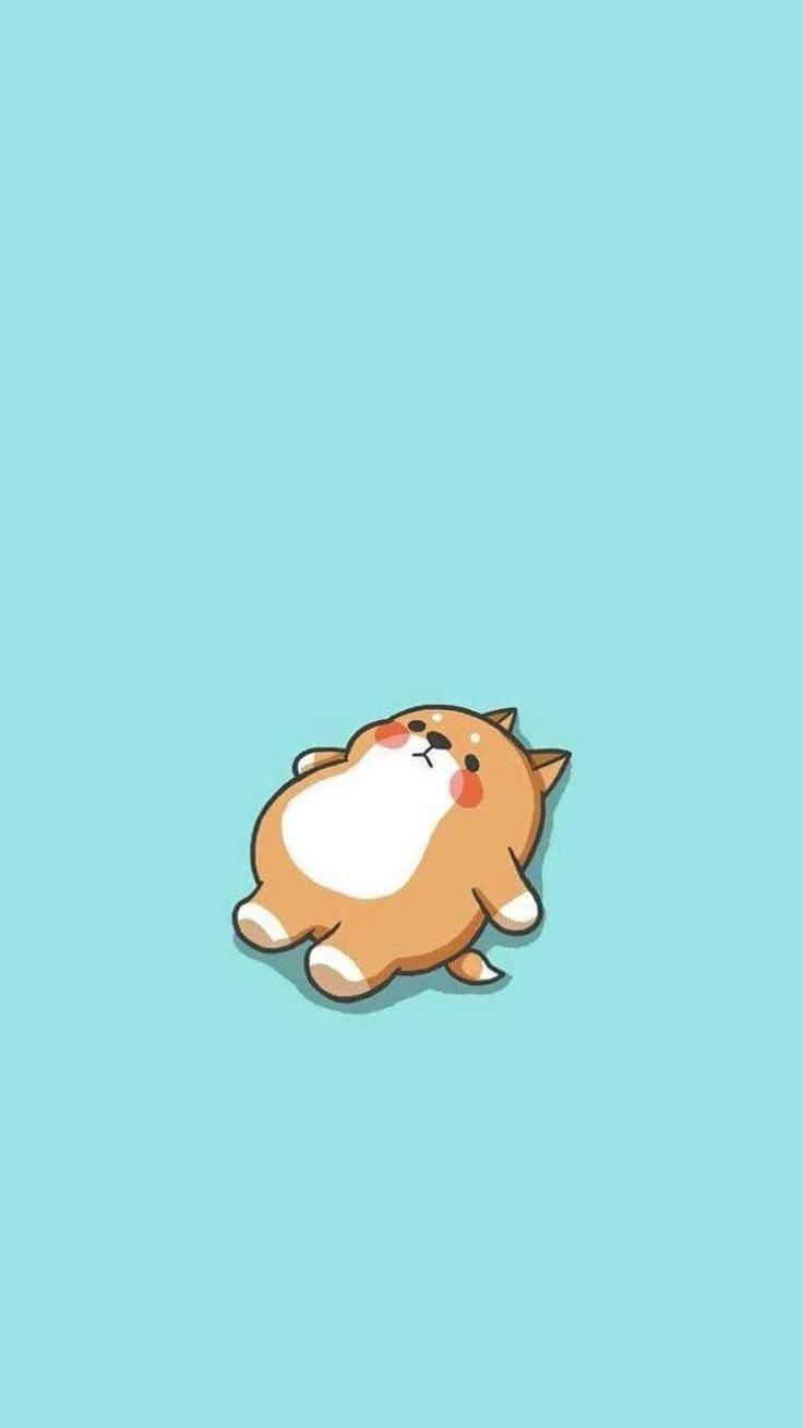 Download Corgi Sleeping Cartoon Phone Wallpaper