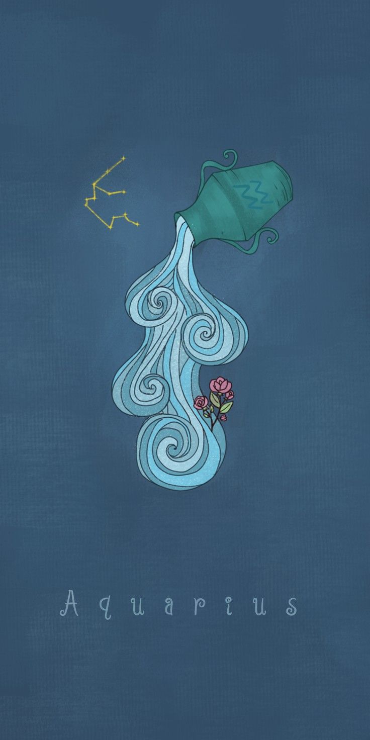 Aquarius Wallpaper Aquarius Sign Astrology Wallpaper Blue Aesthetic Aquarius Aesthetic Blue