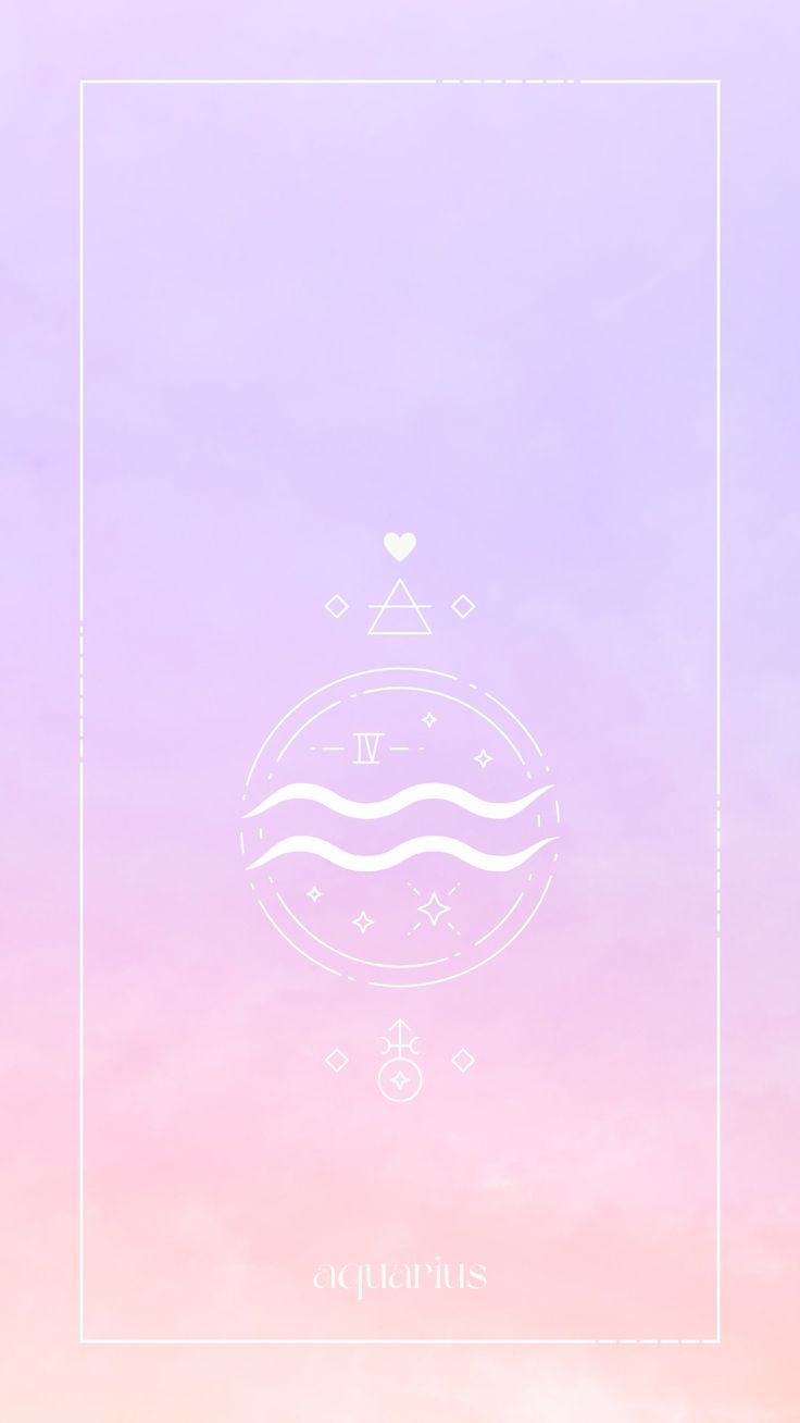 Aquarius Cloudy Pastel Aesthetic Astrology Wallpaper For IPhone Android
