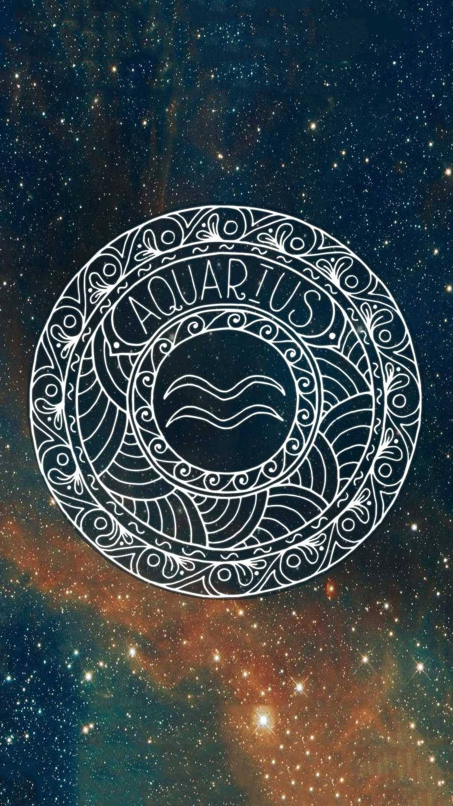 Download Cute Aquarius Mandala Art Wallpaper