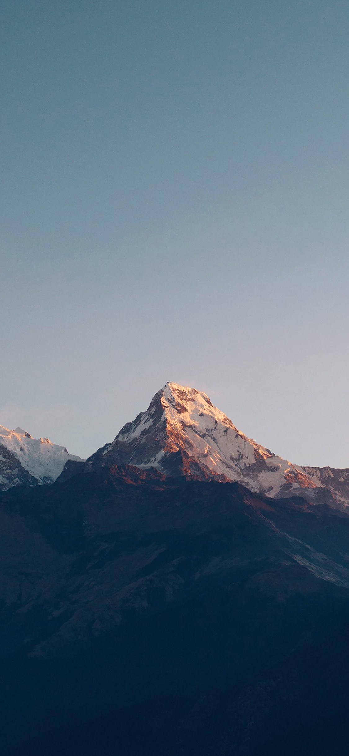 mountain blueish high sky nature rocky