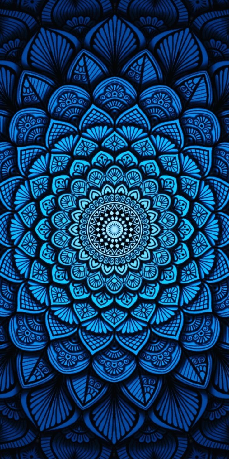Blue Mandala art. Mandala wallpaper, Abstract art wallpaper, Art wallpaper iphone
