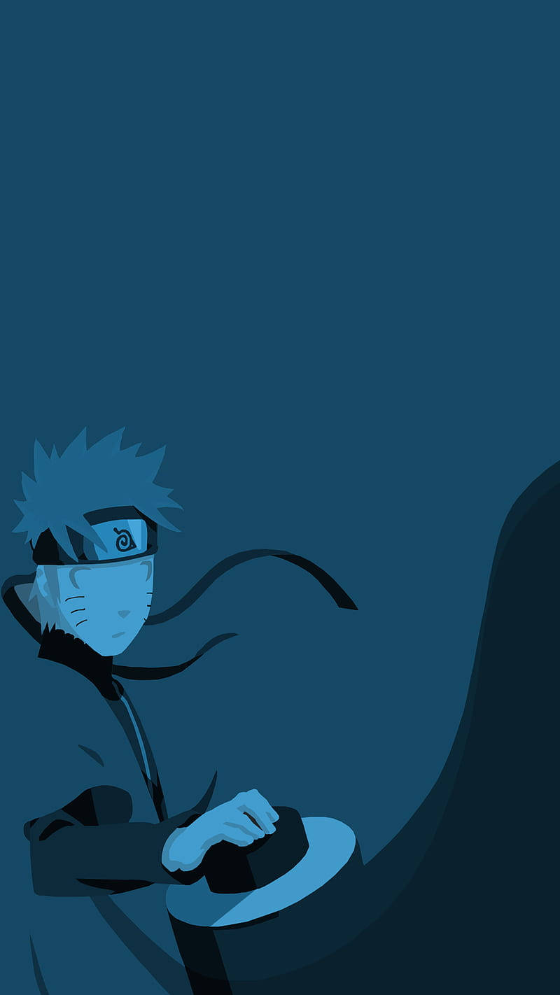 Download Minimalist Anime Phone Blue Naruto Wallpaper
