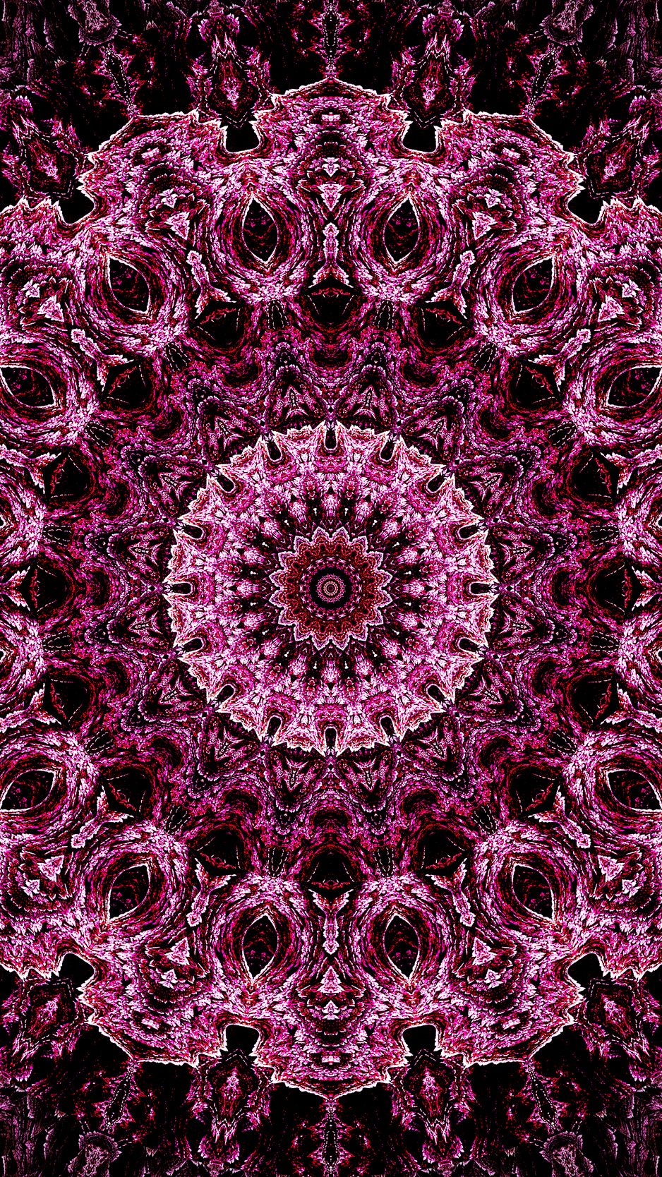 Download Wallpaper 938x1668 Mandala, Pattern, Kaleidoscope, Abstraction, Purple Iphone 8 7 6s 6 For Parallax HD Background