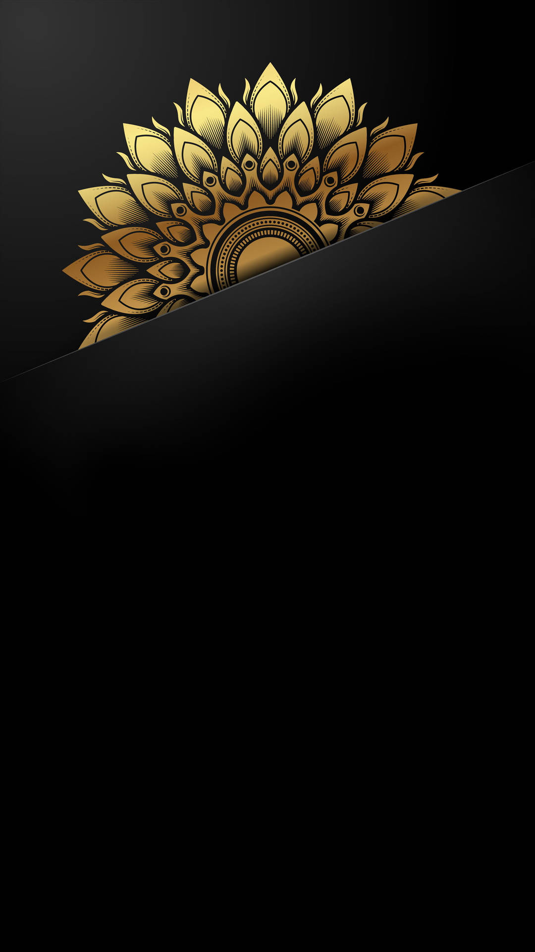 Download Black And Gold iPhone Mandala Wallpaper