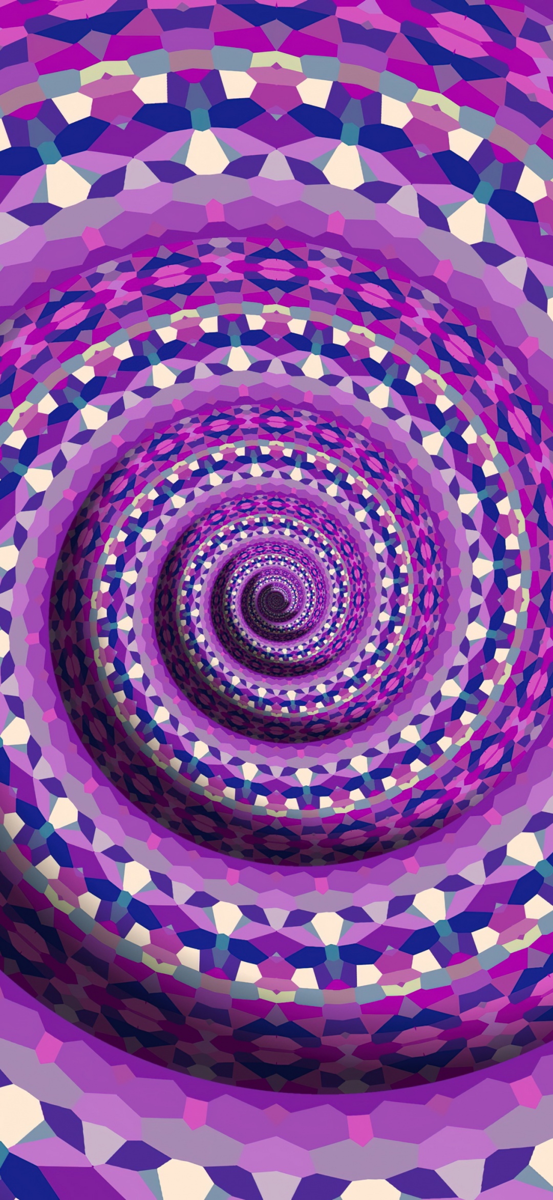 Abstract background Wallpaper 4K, Spiral Mandala, Purple abstract
