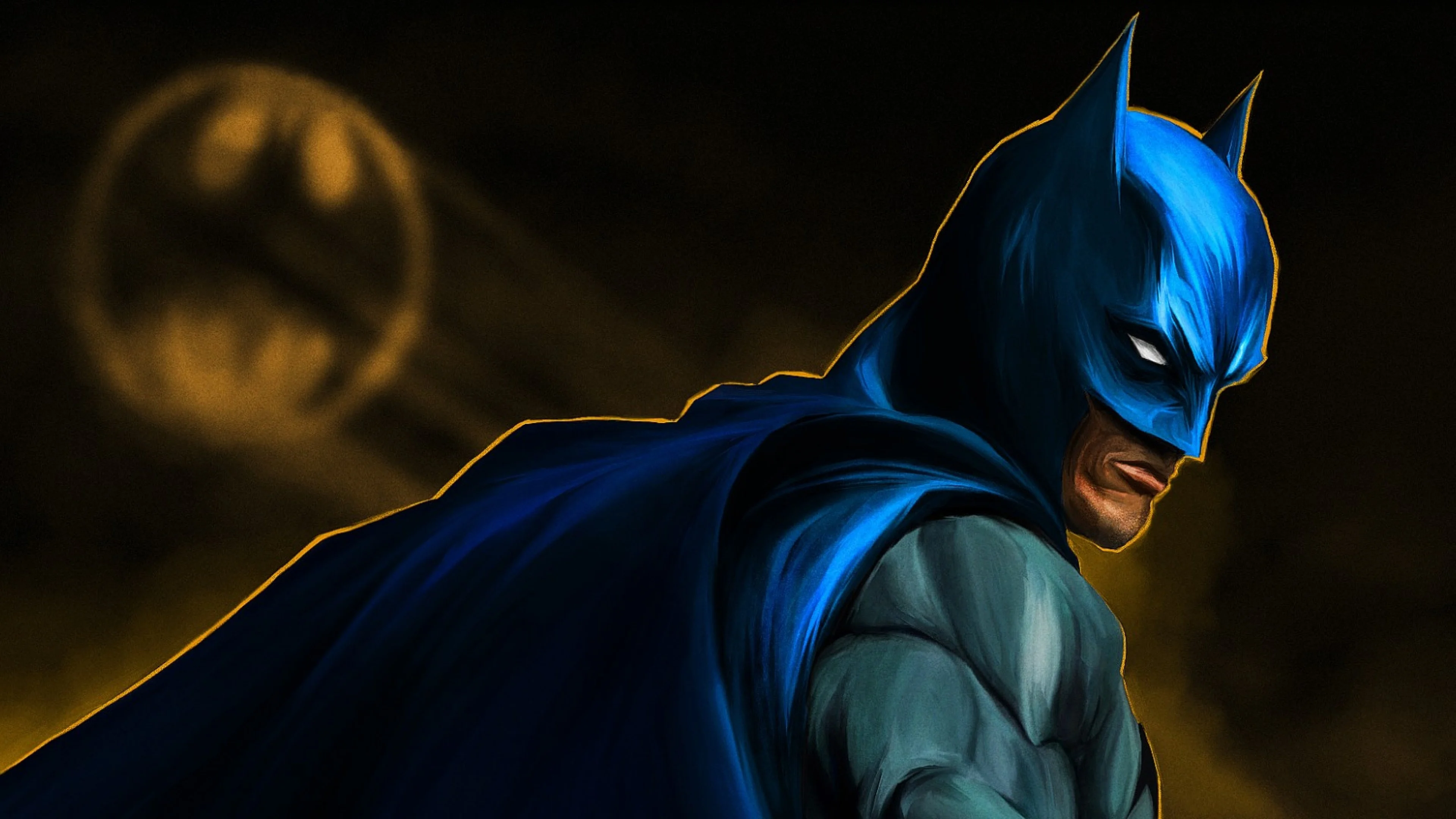 Wallpaper batman, bruce wayne, art, bat signal