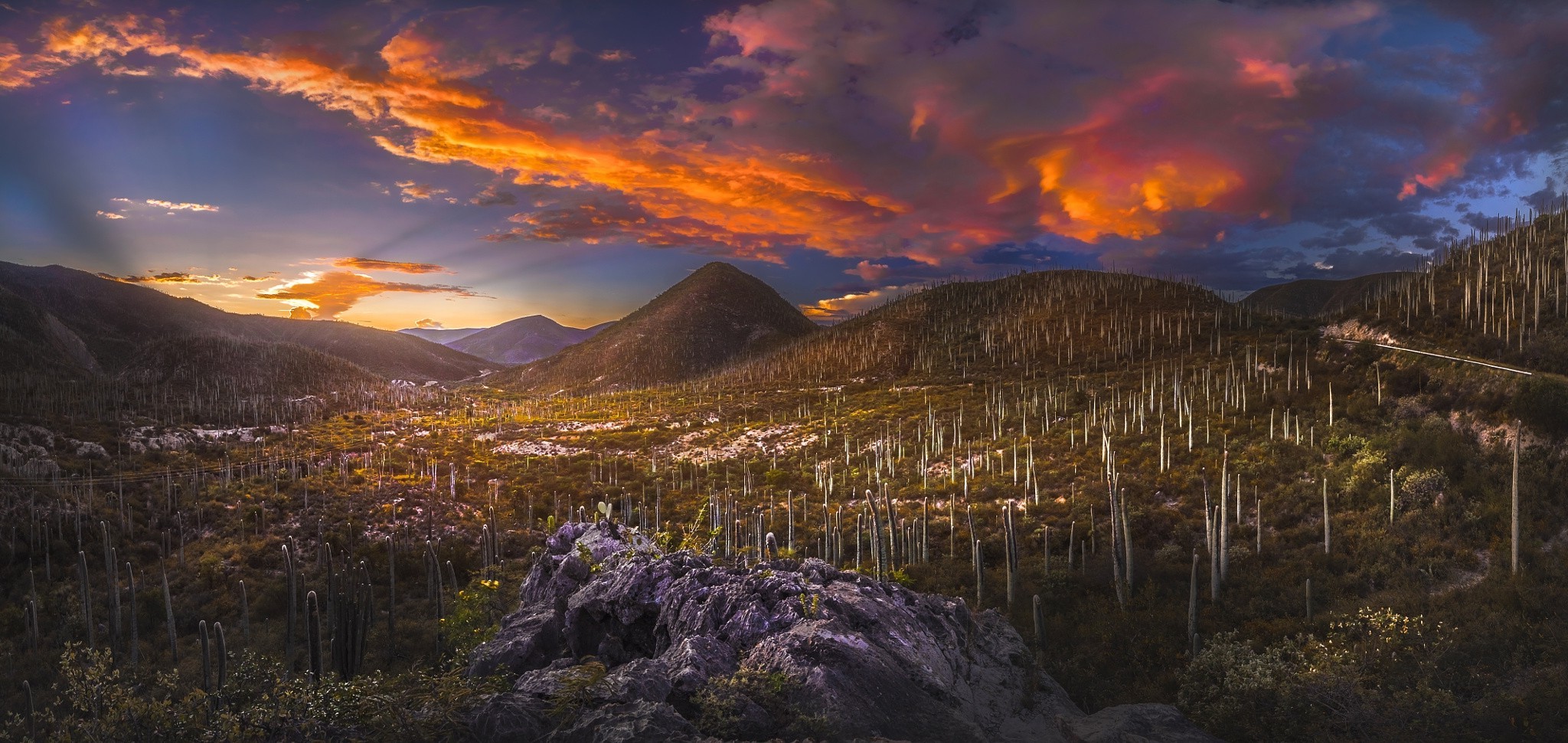 Nature, Landscape, Sunset, Desert, Valley, Hill, Clouds, Landscape Wallpaper & Background Download