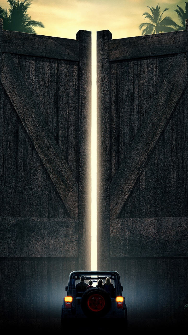 Jurassic Park Wallpaper 4K, Gate, Movie poster