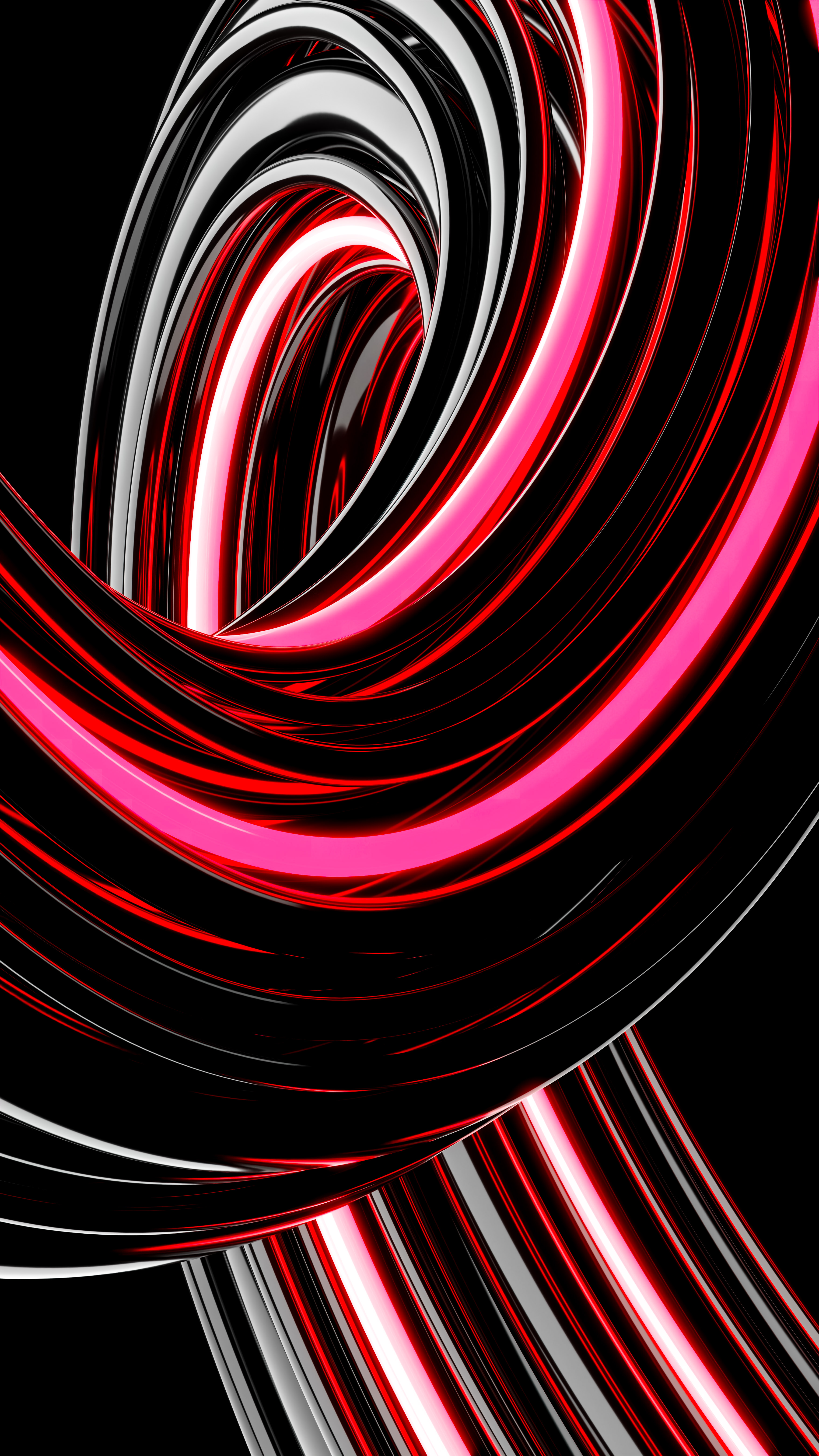 Wallpaper Spiral, Mathematics, Geometry, Light, Black, Background Free Image