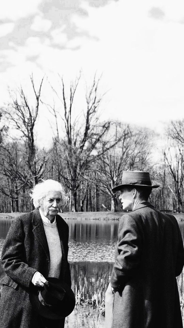 Oppenheimer & Einstein Wallpaper 4K