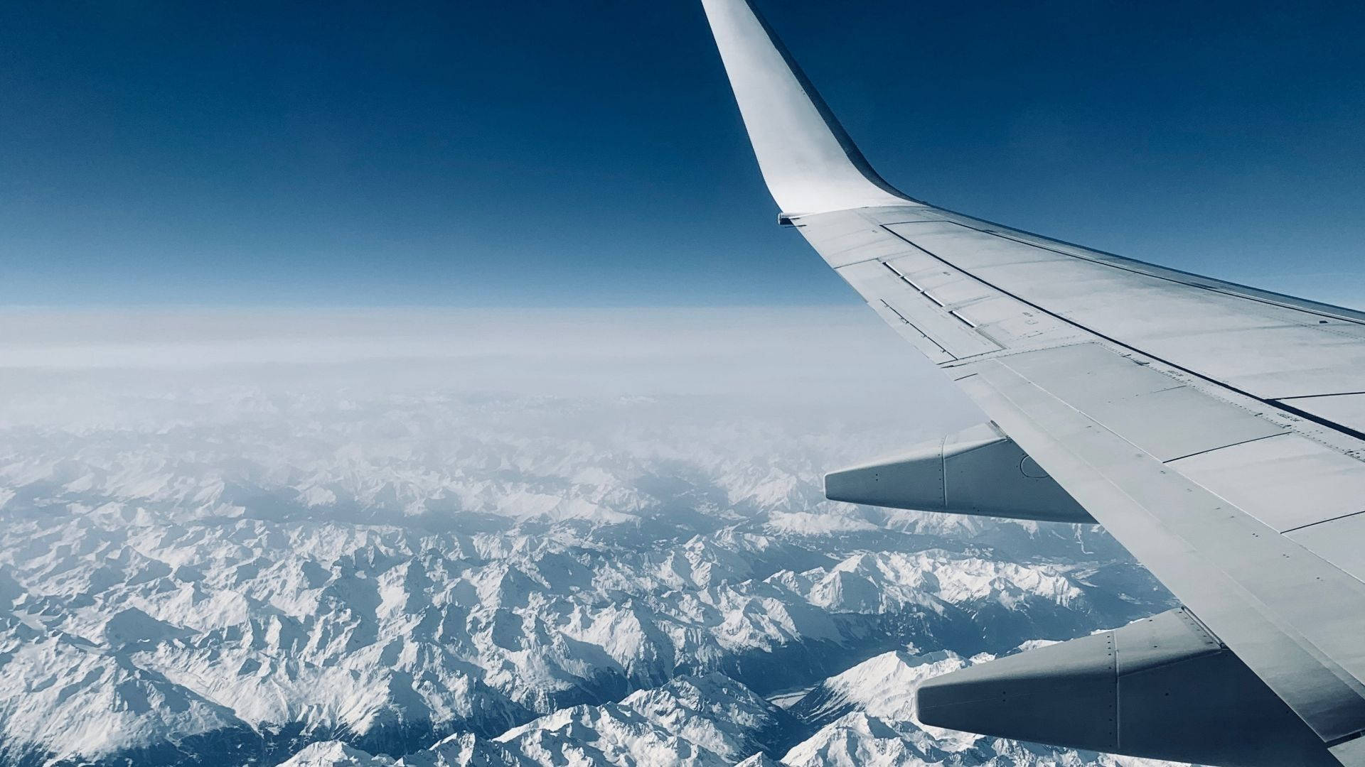 Sky View In Airplane Wallpaper