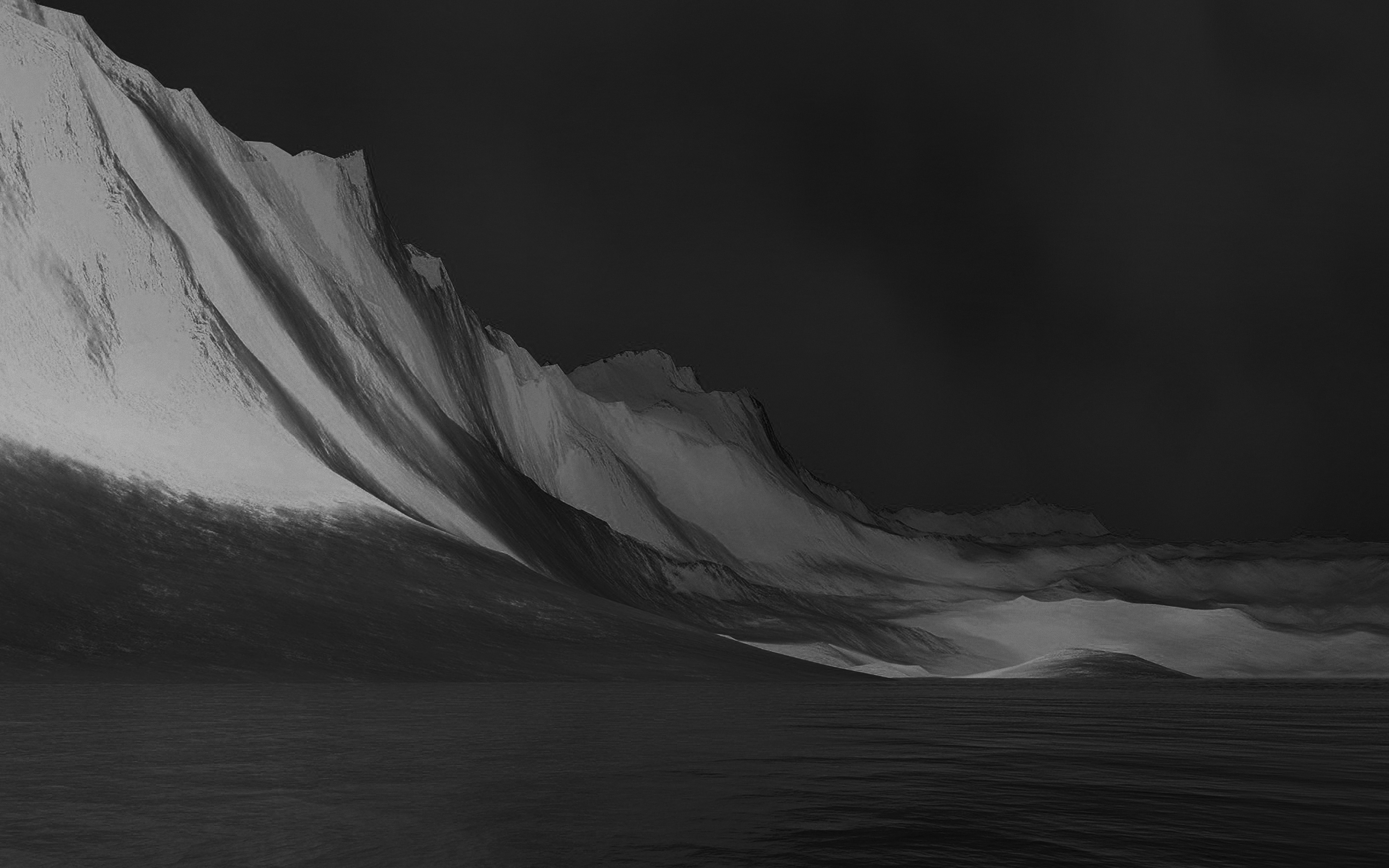 wallpaper for desktop, laptop. lg g flex art mountain digital bw dark black abstract