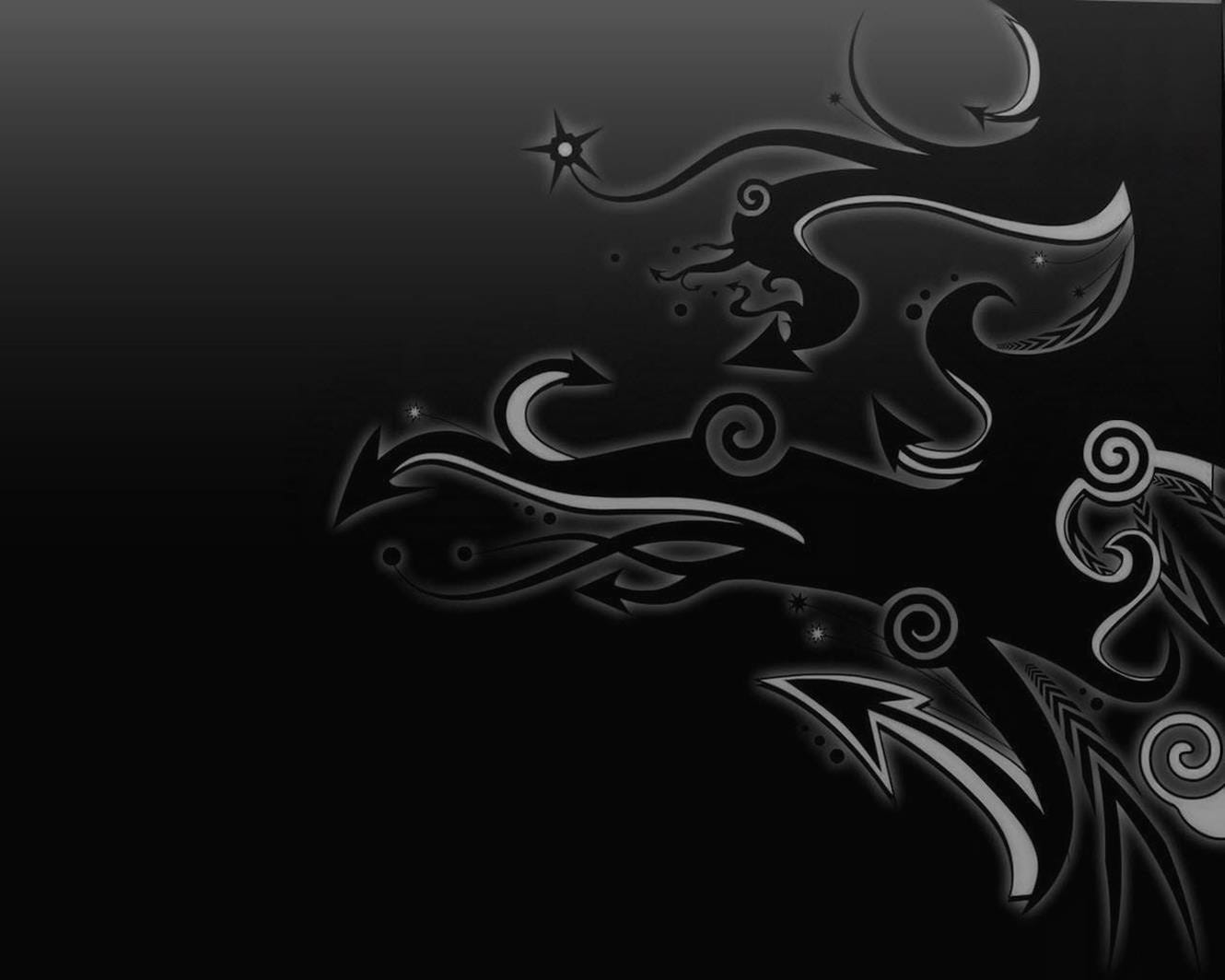 Black And White Abstract Wallpaper HD
