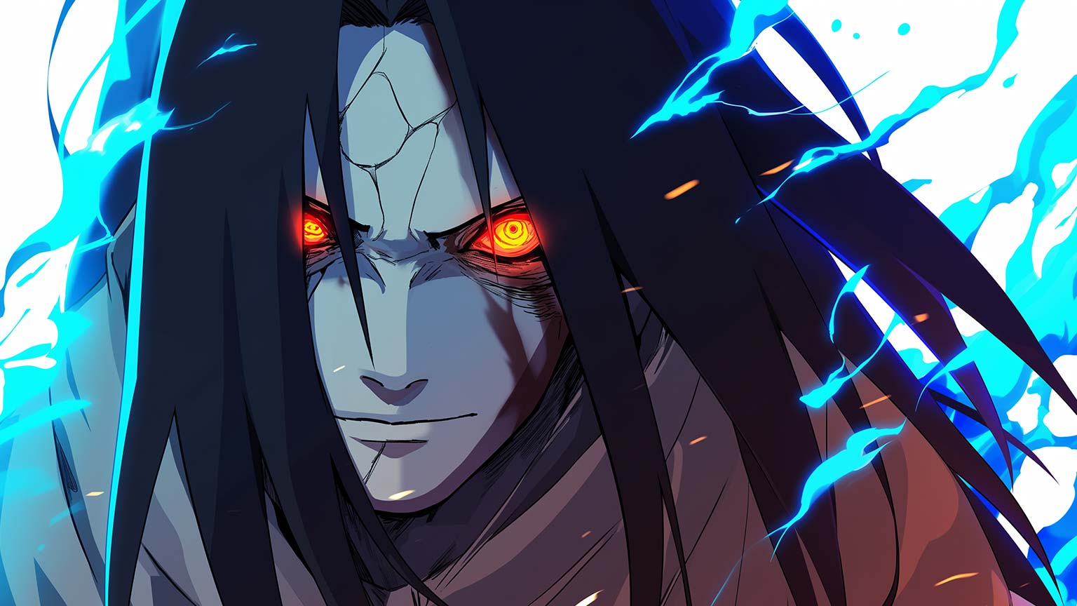 Orochimaru Orange Eyes Desktop Wallpaper 4K Wallpaper