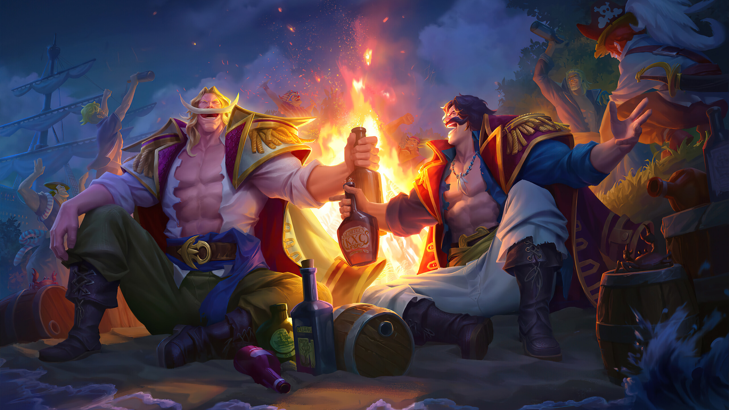 Gol D. Roger and Whitebeard One Piece 4K Wallpaper iPhone HD Phone g