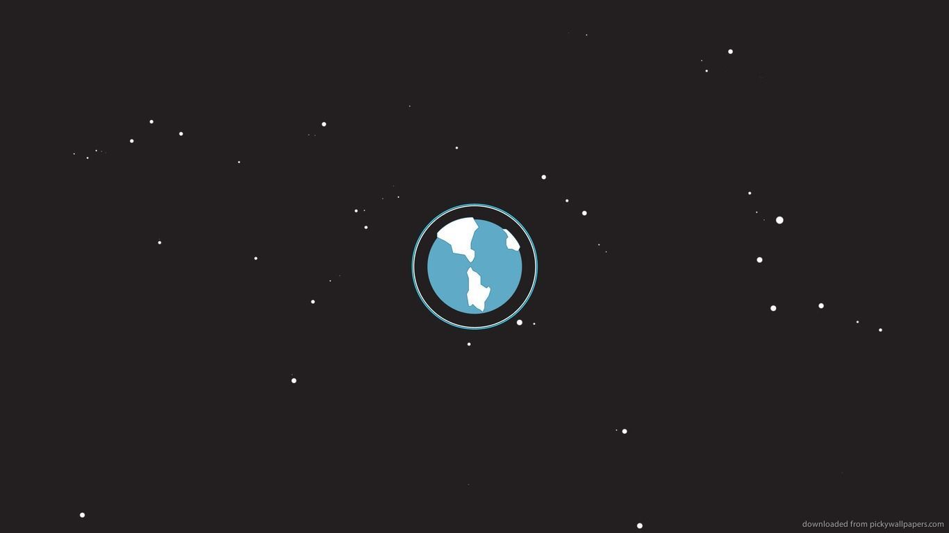 Download 1366x768 Minimal Earth Wallpaper