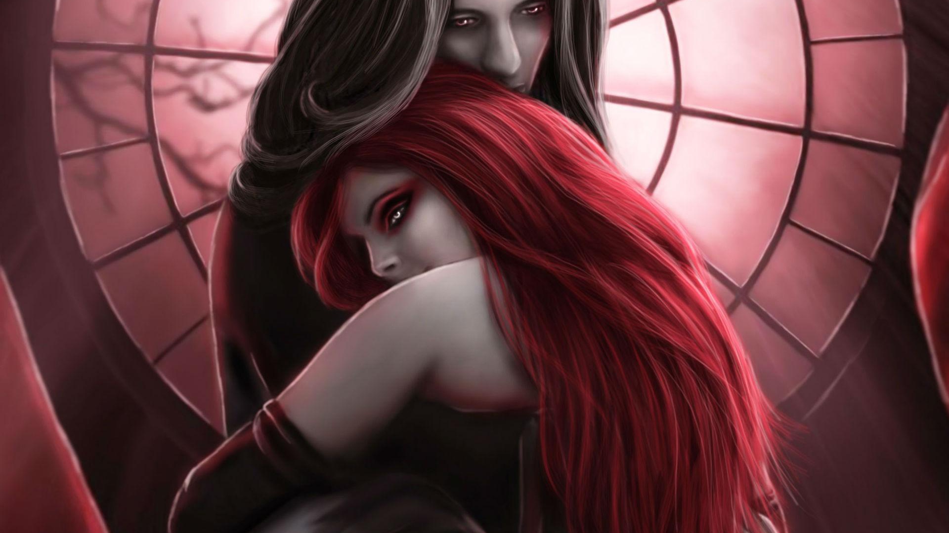 True love vampire girl Desktop wallpaper 1920x1080