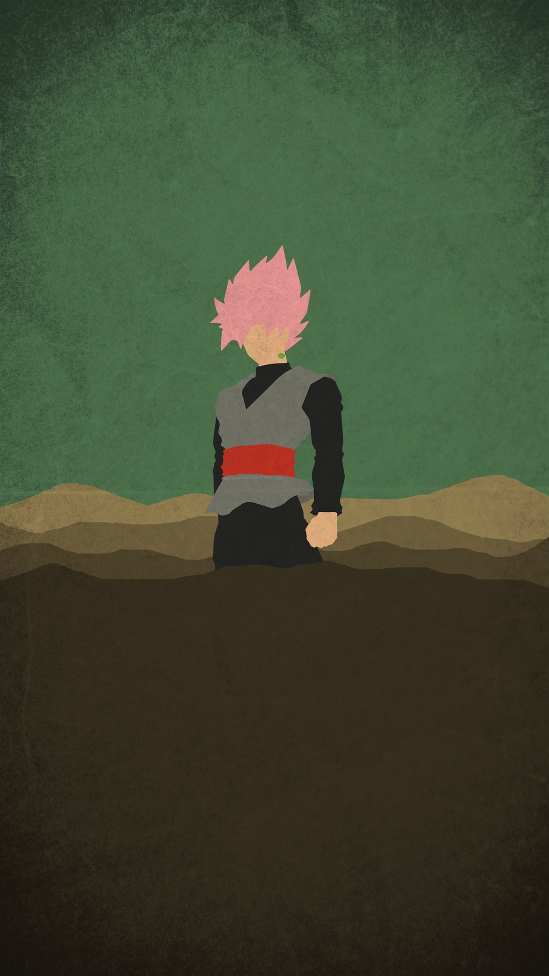 Super Sayan Rosé Black Goku minimal mobile wallpaper