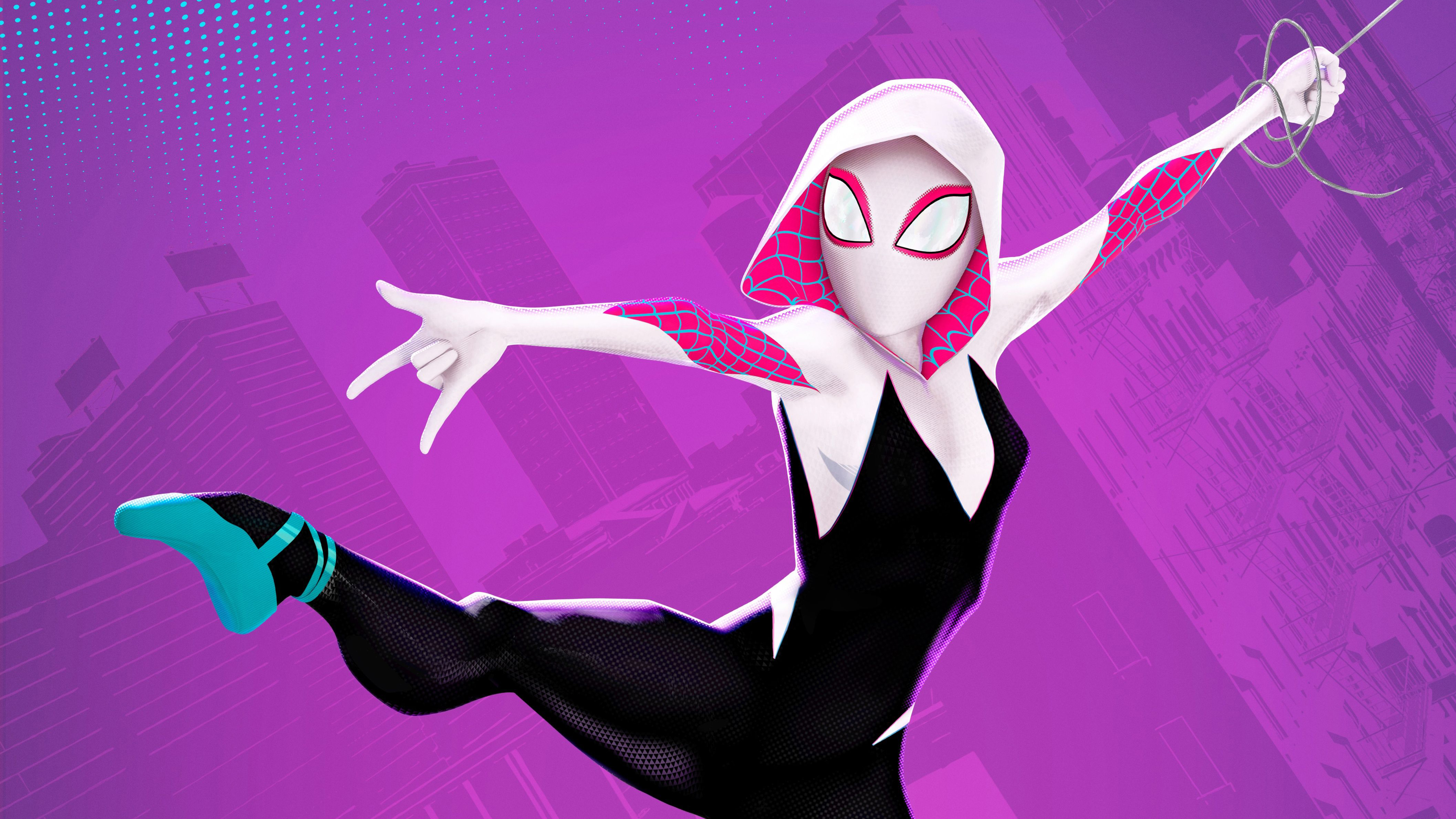 Spider Gwen Stacy In Spider Man: Into The Spider Verse Wallpaper For Desktop