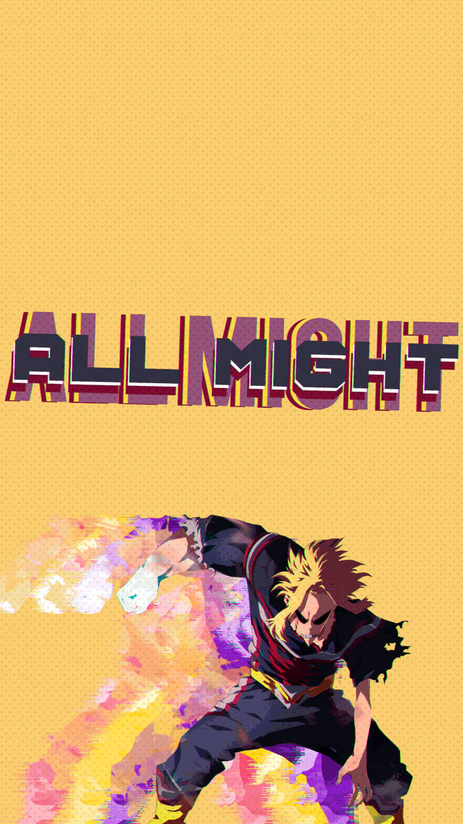 Download All Might From My Hero Academia Phone Wallpaper
