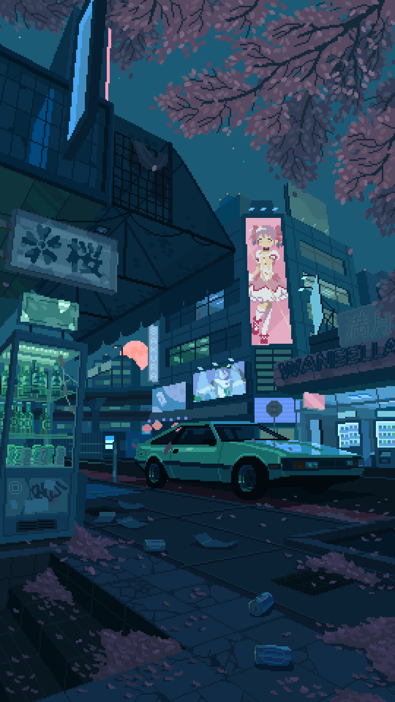 Anime Car Aesthetic Phone Wallpaper Gif. Pixel art background, Pixel art, Cool pixel art