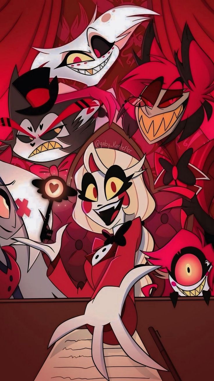 free wallpaper 4K hazbin hotel, horror, art, characters for mobile and desktop