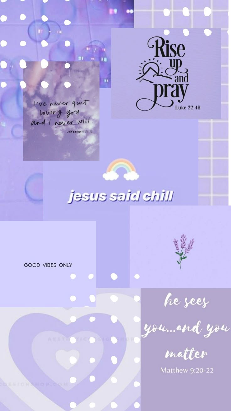 Lavender Christian Aesthetic Wallpaper