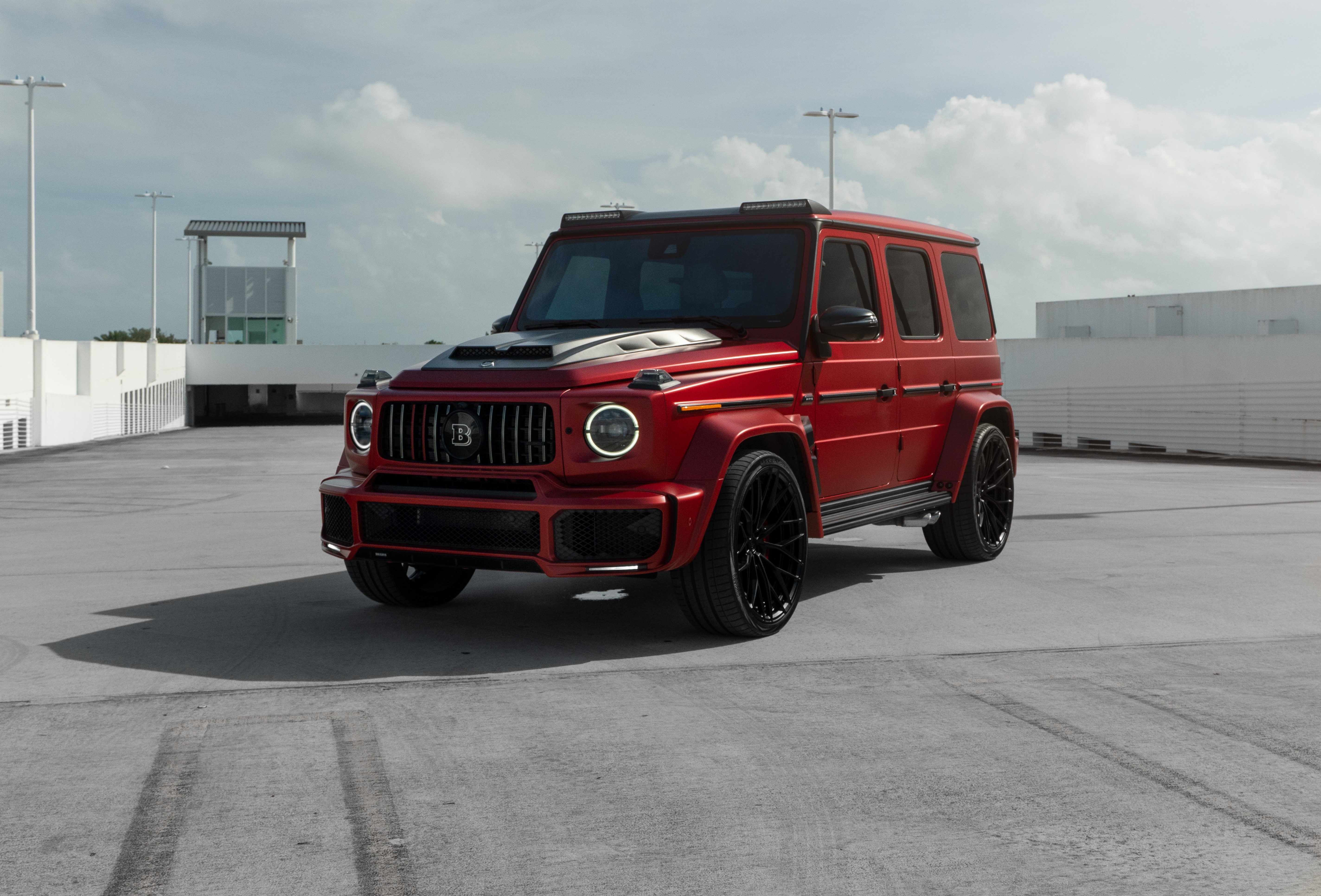 Wallpaper Mercedes Benz, Mercedes, Red, Brabus, AMG, Parking, G Class For Mobile And Desktop, Section Mercedes, Resolution 5697x3865